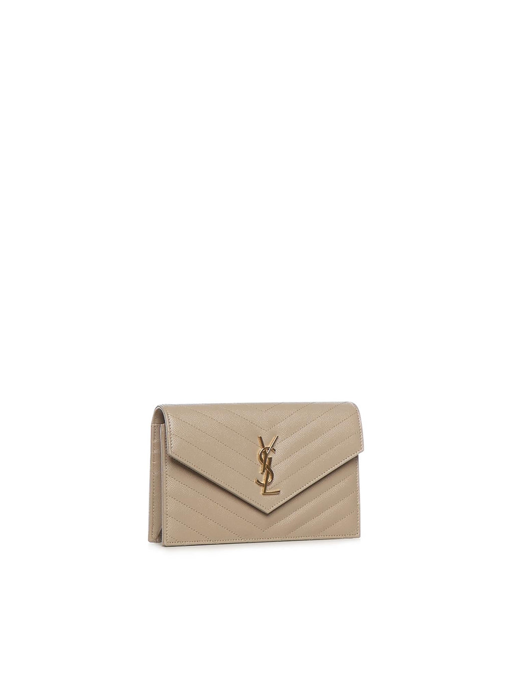 Оригінальна Pochette Envelope Con Catena Cassandre In Pelle Saint laurent – вид ззаду