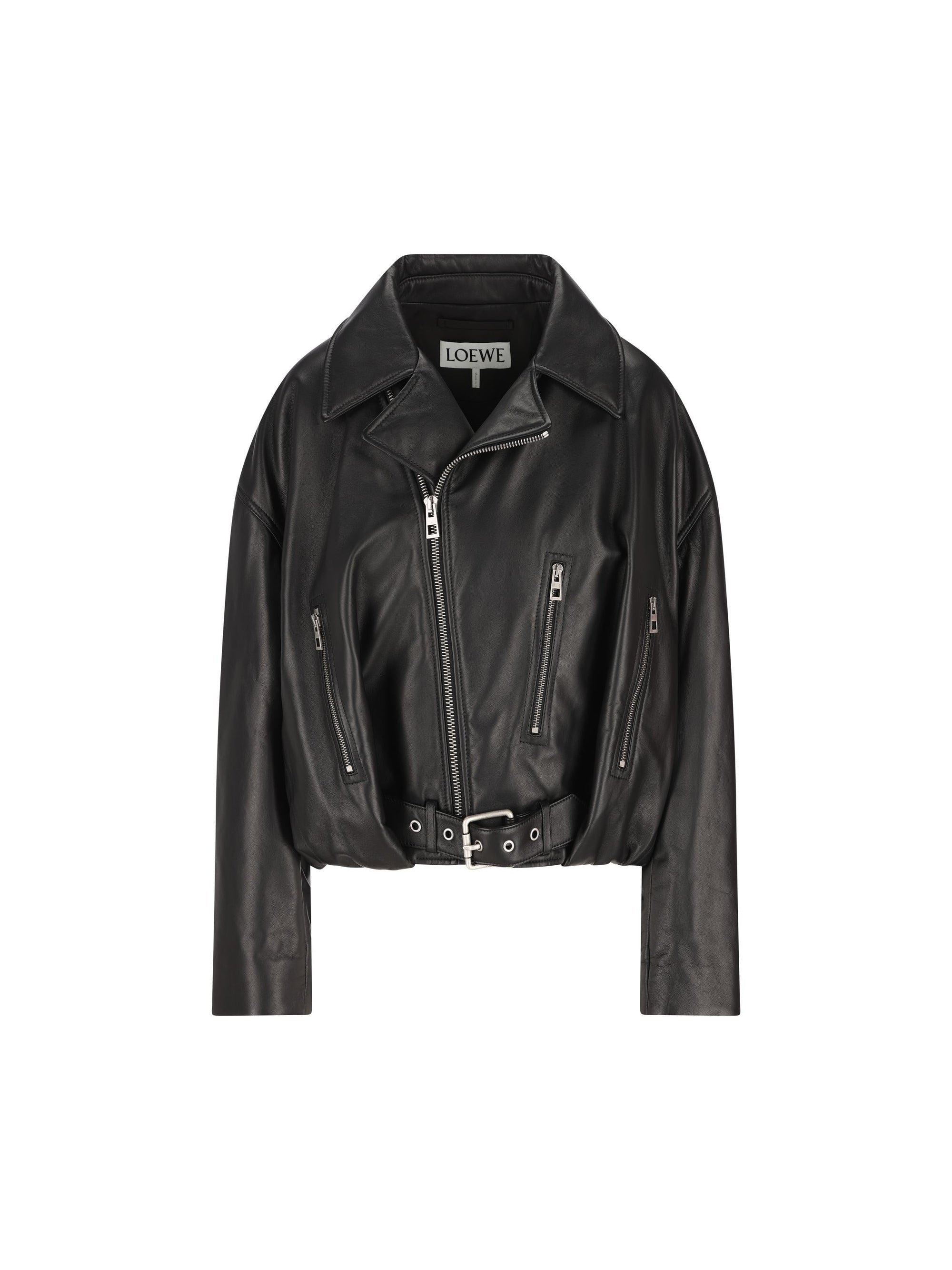 Biker Jacket In Nappa Loewe – Гарантія оригінальності – боковий вид