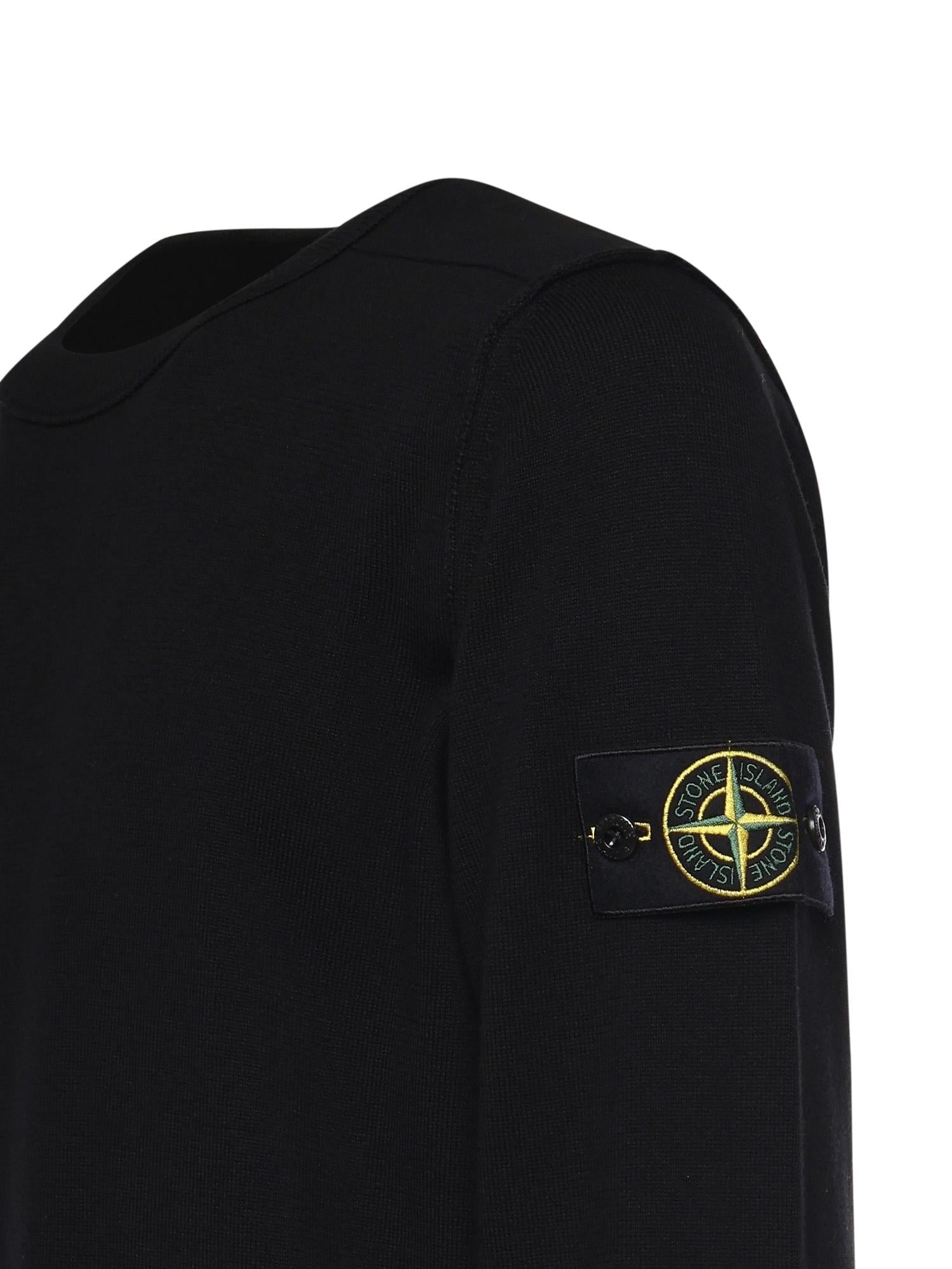 Оригінальна Maglione In Cotone Con Logo Stone island – вид ззаду