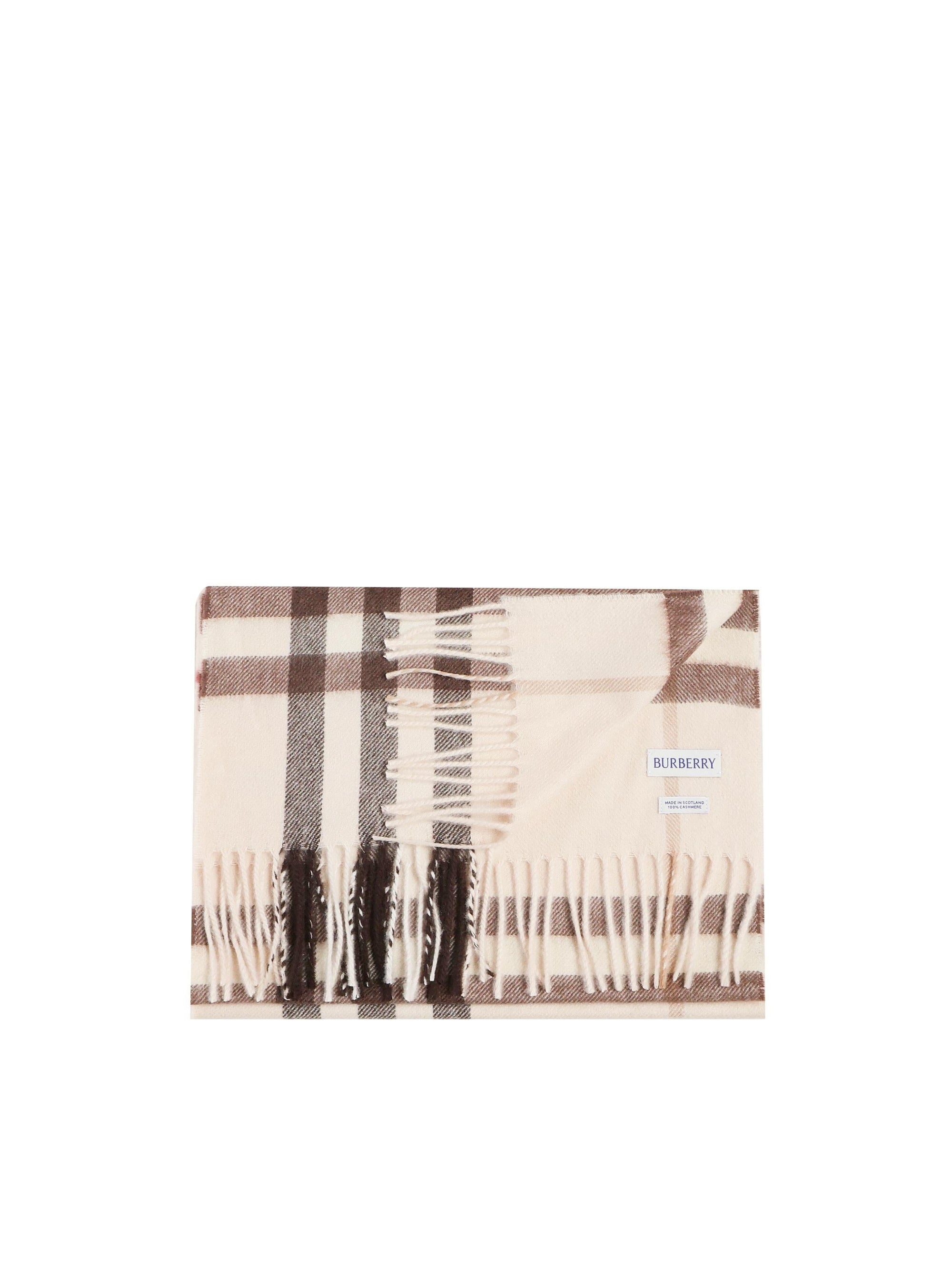 Sciarpa Ampia In Cashmere Check Burberry – Гарантія оригінальності – детальний вид