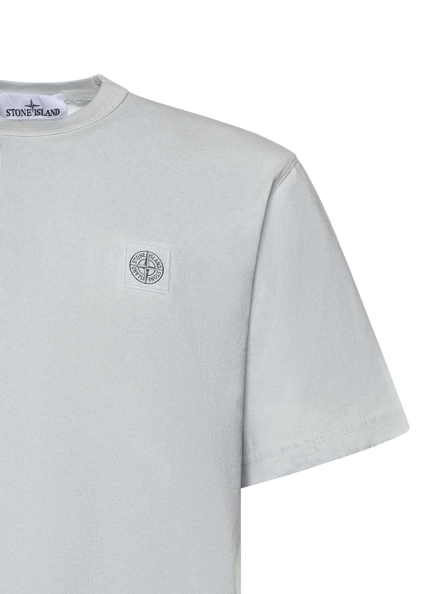 Оригінальна T-Shirt In Cotone Con Logo Stone island – вид ззаду
