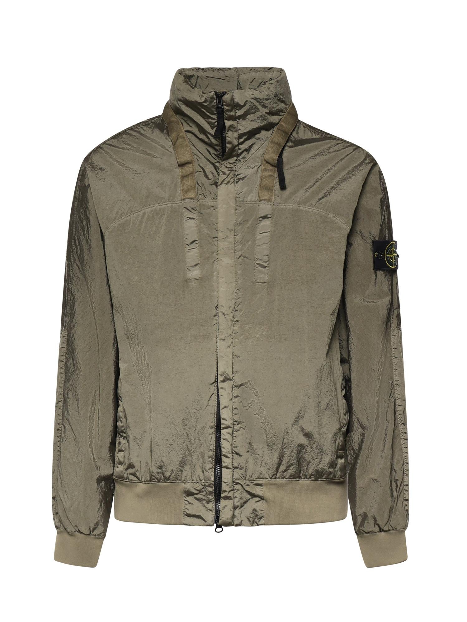 Оригінальна Giacca Con Colletto Rigido In Nylon Metal Stone island – боковий вид
