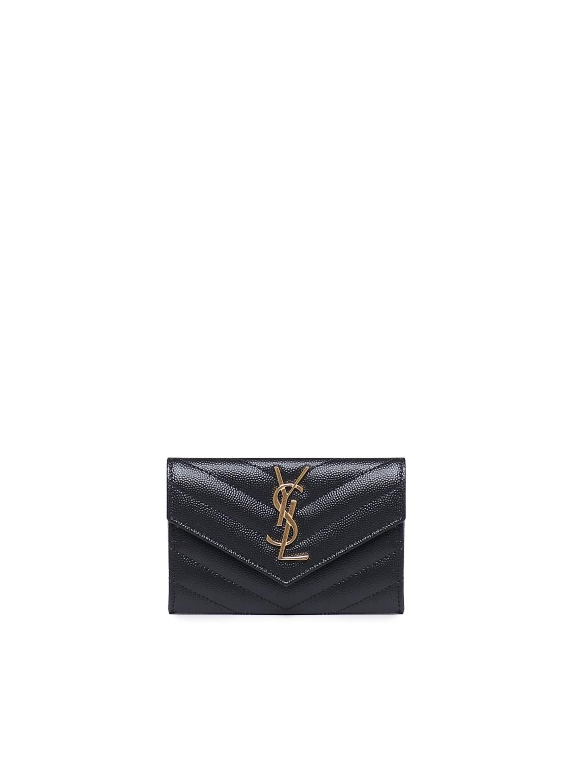 Оригінальна Portafogli Envelope In Grain De Poudre Saint laurent – боковий вид
