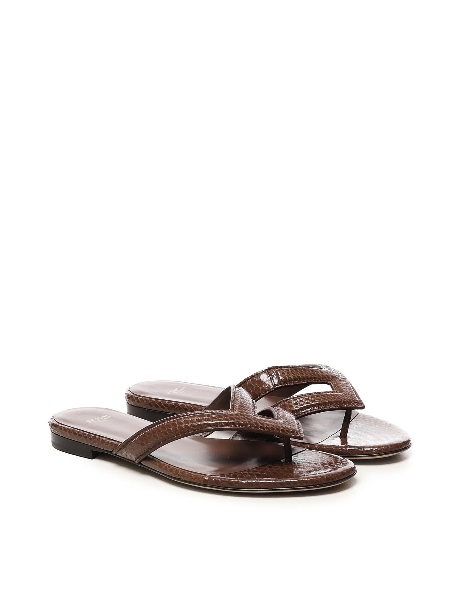 Оригінальна Infradito Flatform Fendi Fling Fendi – вид ззаду