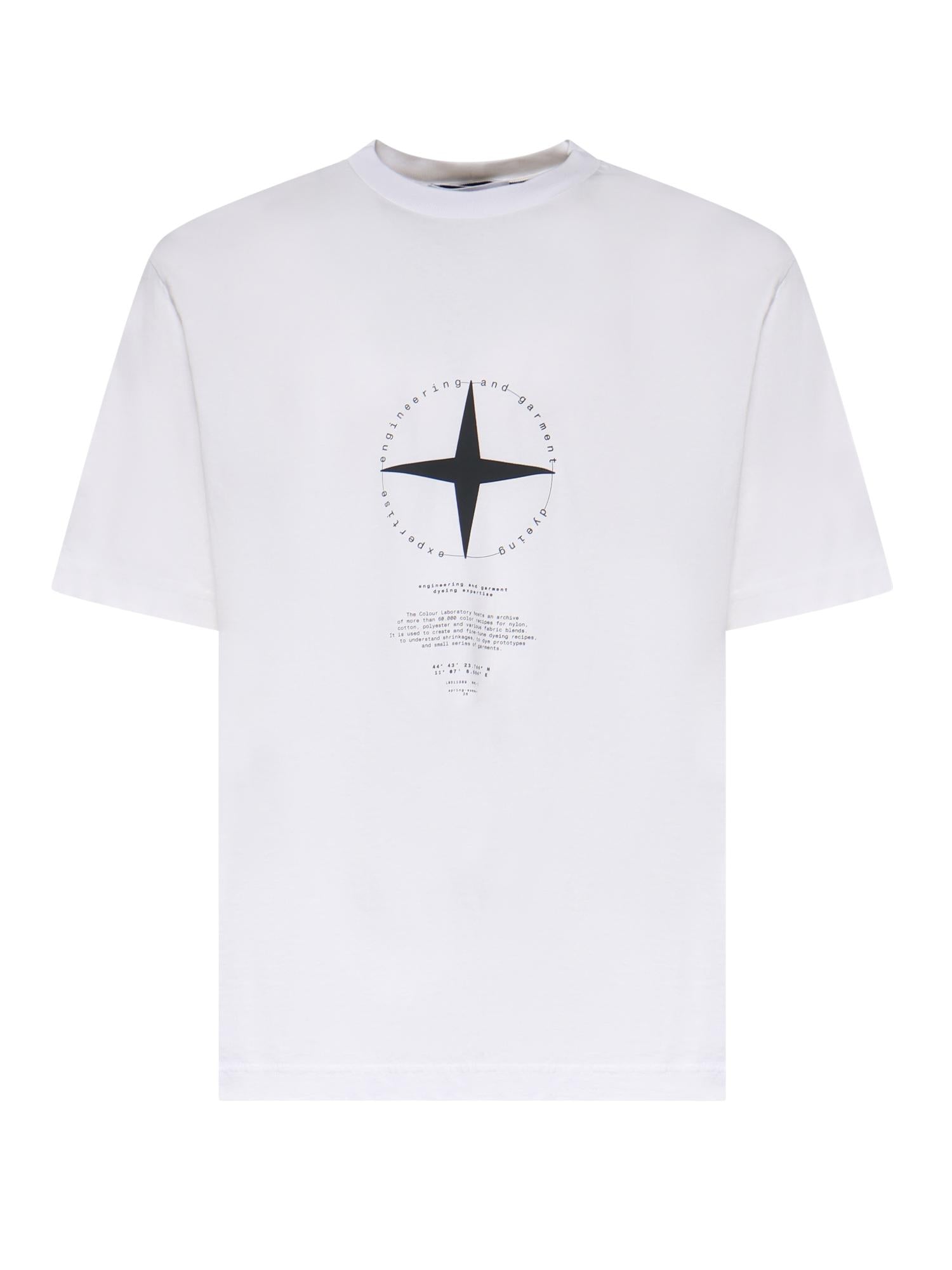 T-Shirt Con Stampa Light Compass Stone island оригінал – Купити в Україні – боковий вид