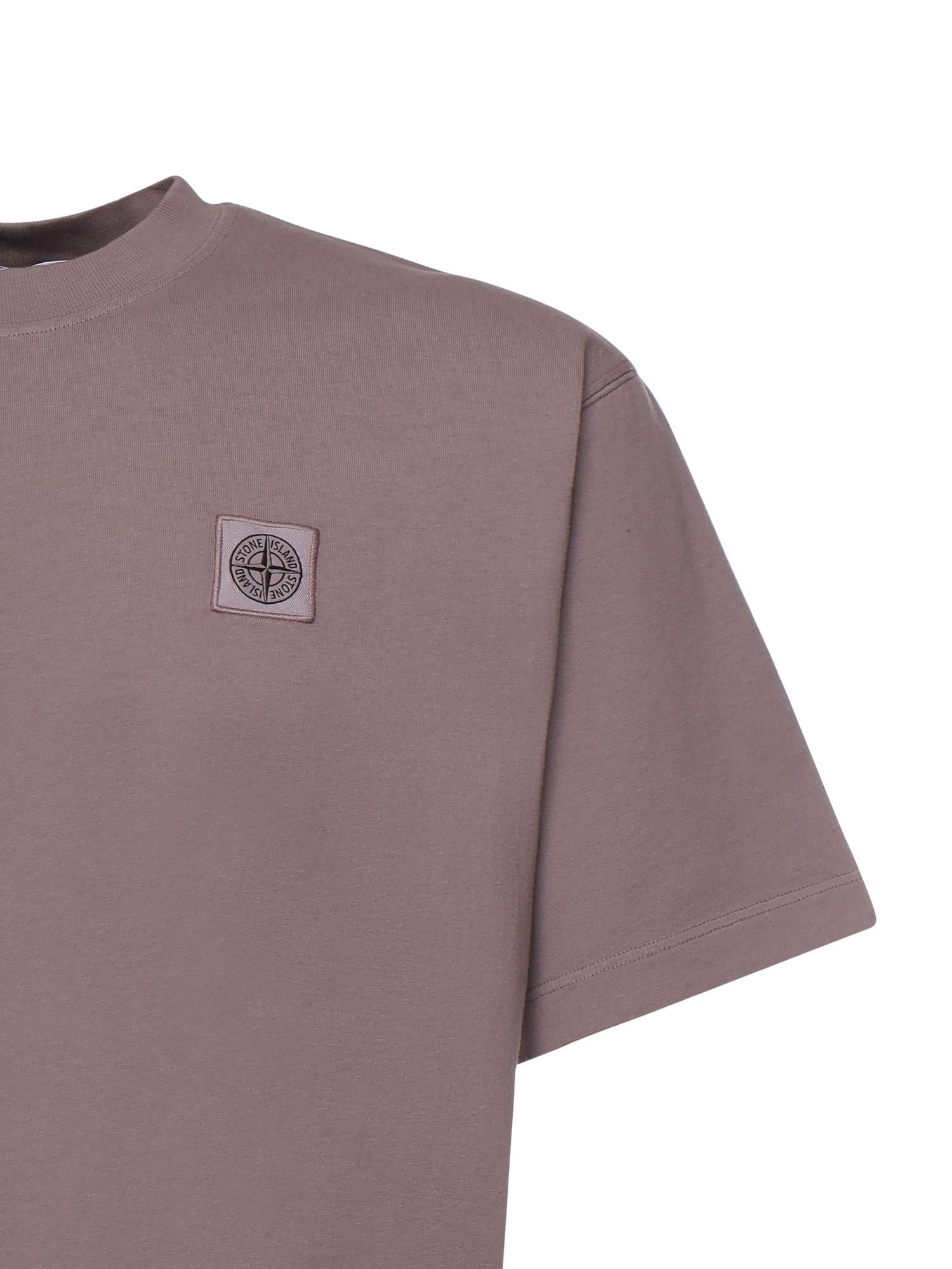 Оригінальна T-Shirt Con Patch Compass In Jersey DI Cotone Stone island – вид ззаду