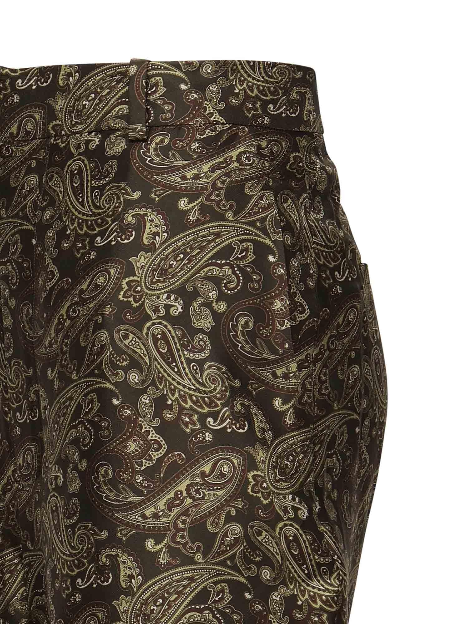Оригінальна Pantaloni Paisley In Twill DI Seta Saint laurent – вид ззаду