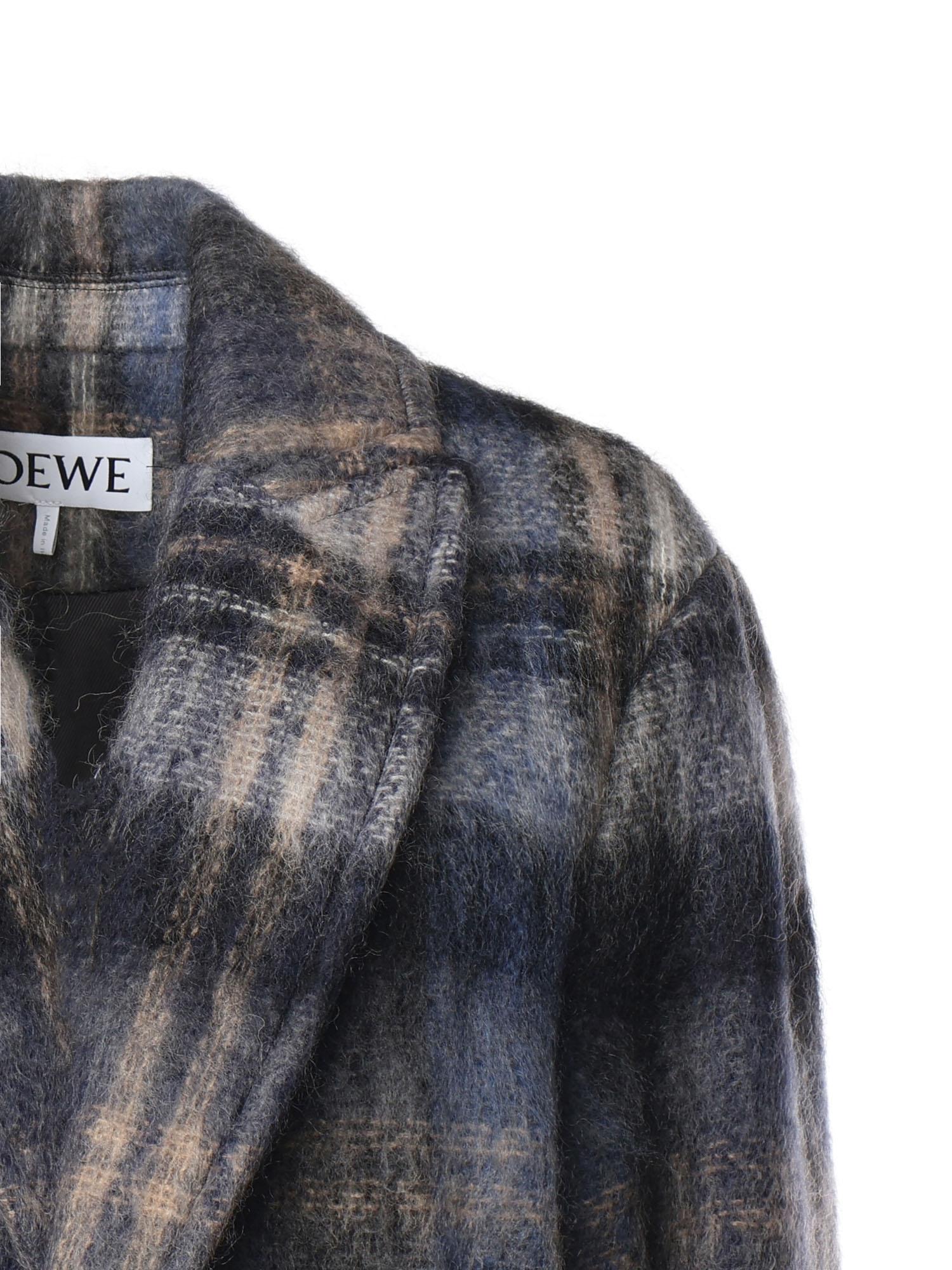 Cappotto In Misto Mohair E Lana Loewe – Гарантія оригінальності – вид ззаду
