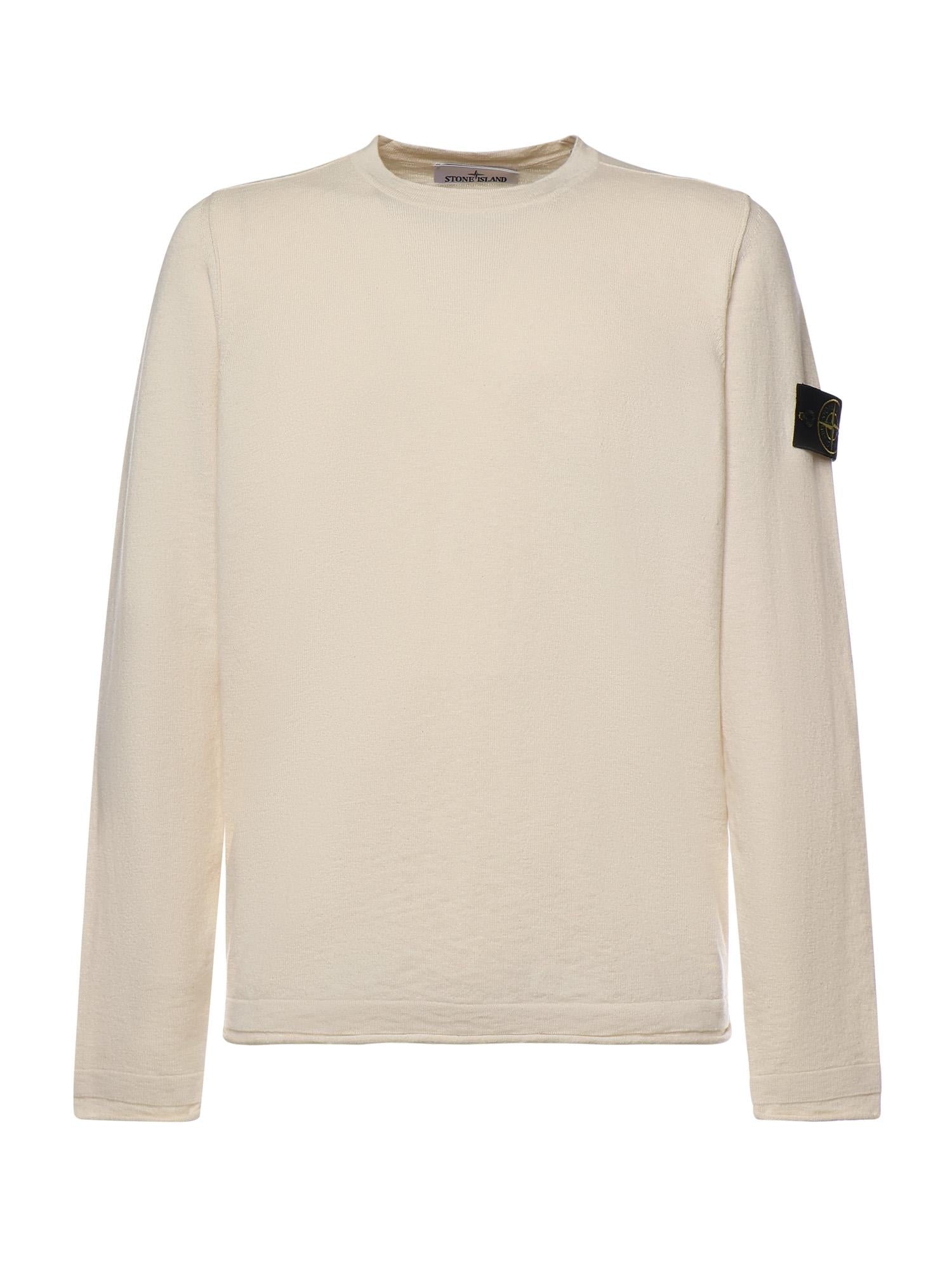 Оригінальна Maglione In Cotone E Nylon Con Logo Stone island – боковий вид