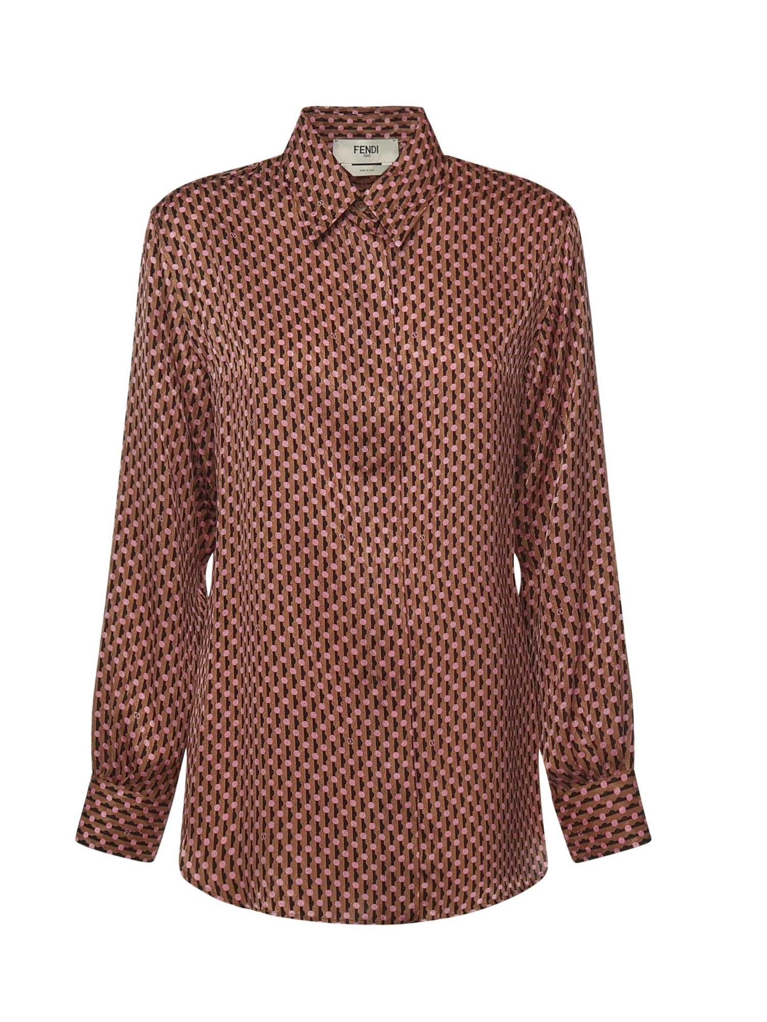 Camicia In Seta Jacquard Fendi Dots Fendi – Гарантія оригінальності – боковий вид