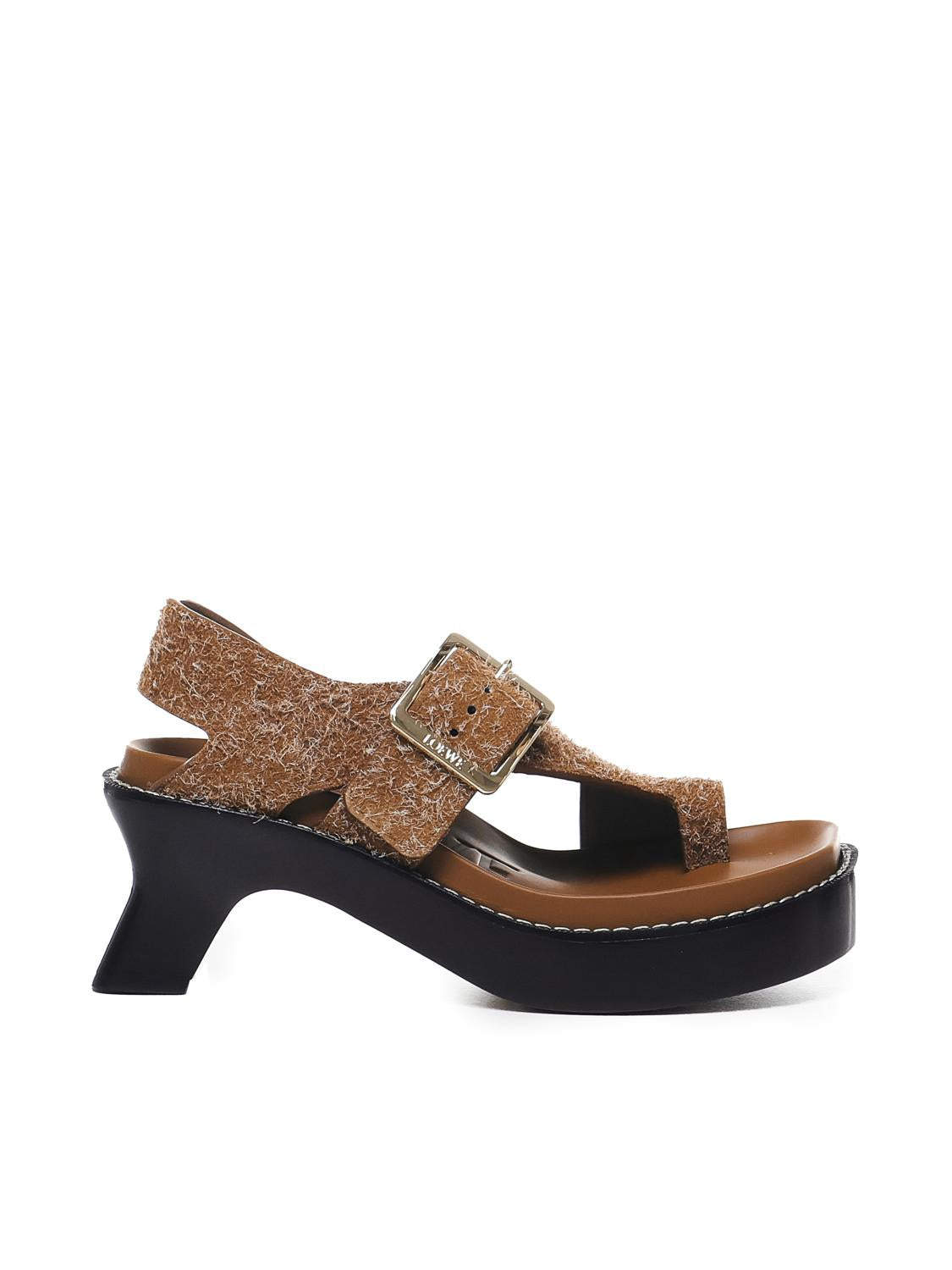 Sandalo In Pelle Scamosciata Spazzolata Loewe – Гарантія оригінальності – боковий вид