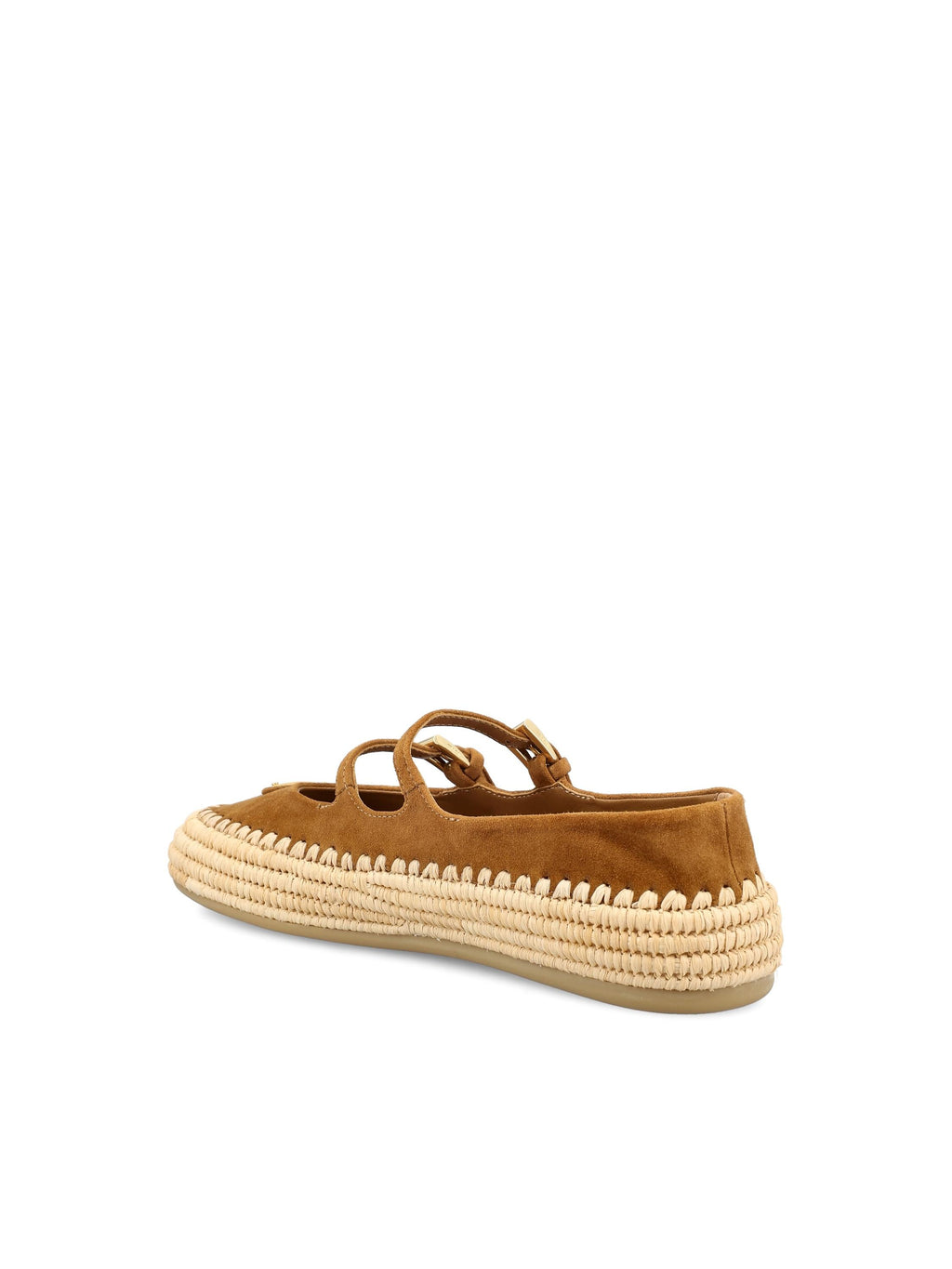 Leather And Raffia Ballerinas Prada – Гарантія оригінальності – детальний вид