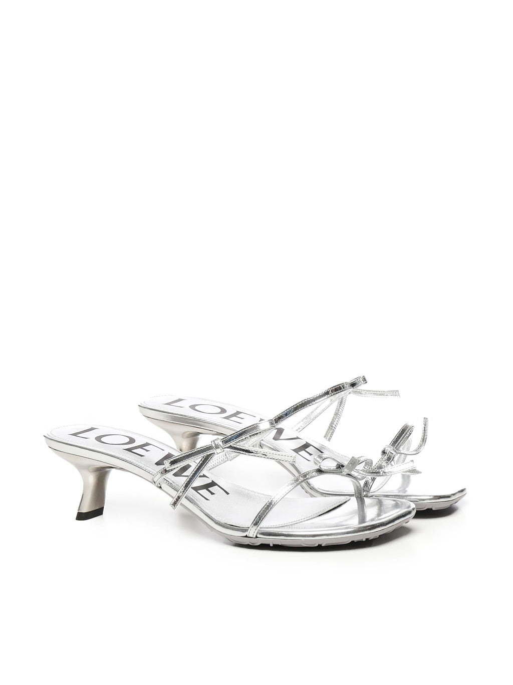 Sandali Petal In Pelle DI Vitello Metallizzata Loewe – Гарантія оригінальності – вид ззаду