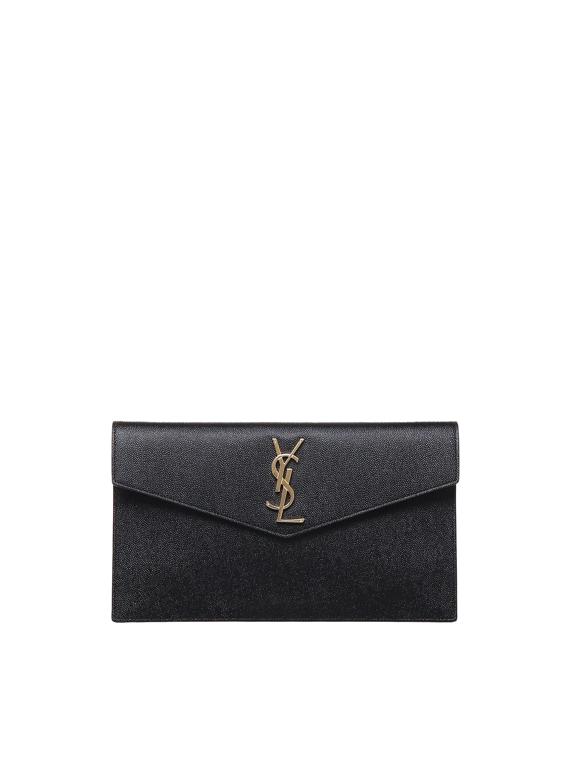 Оригінальна Pochette Uptown In Pelle Goffrata Grain De Poudre Saint laurent – боковий вид