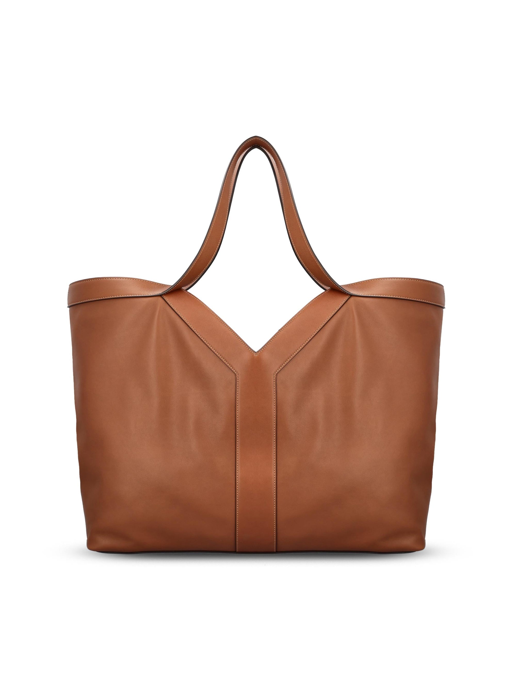 Tote Bag Y Oversize In Leather Saint laurent – Гарантія оригінальності – вид ззаду