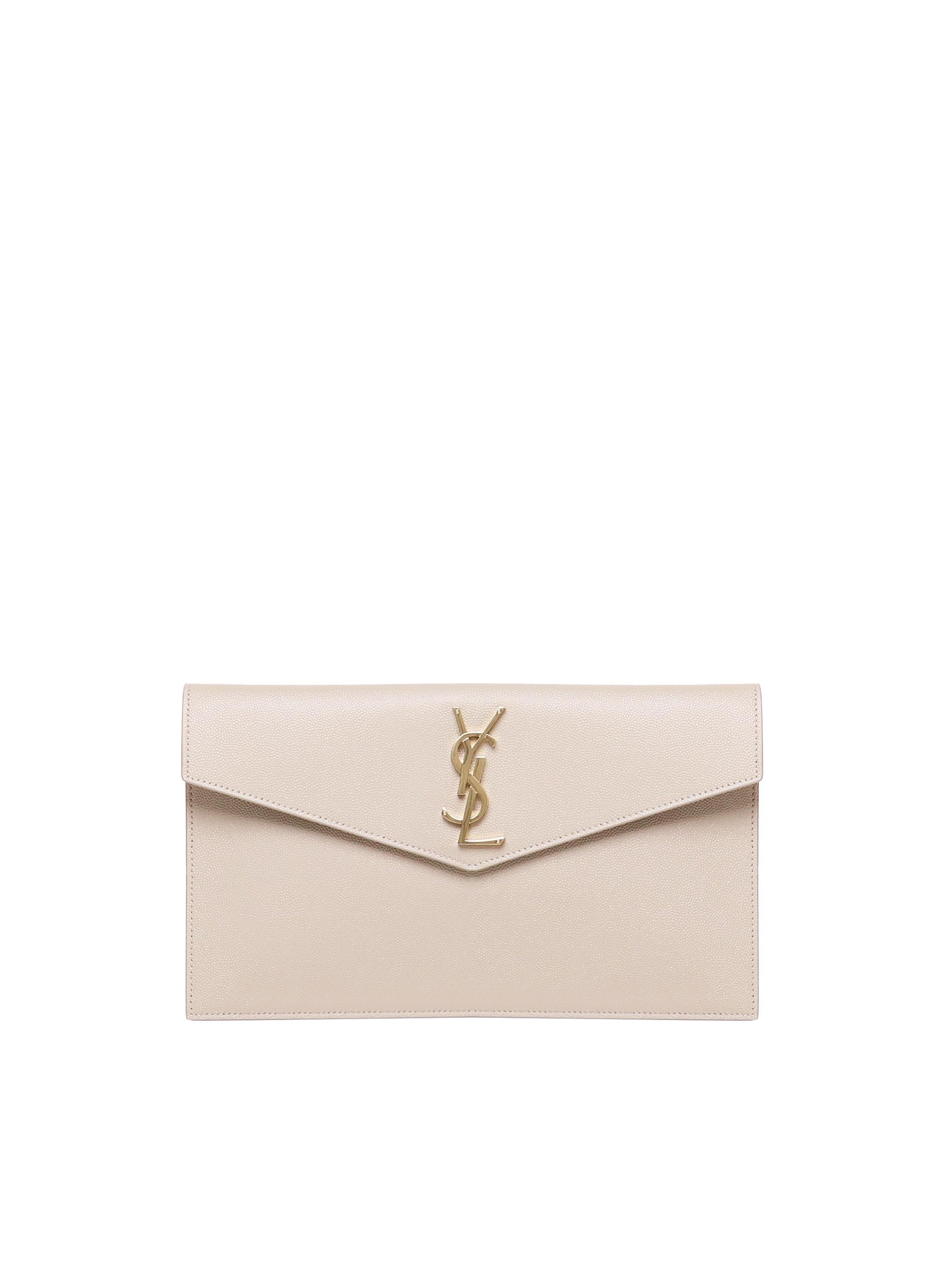 Оригінальна Pochette Uptown In Pelle Goffrata Grain De Poudre Saint laurent – боковий вид