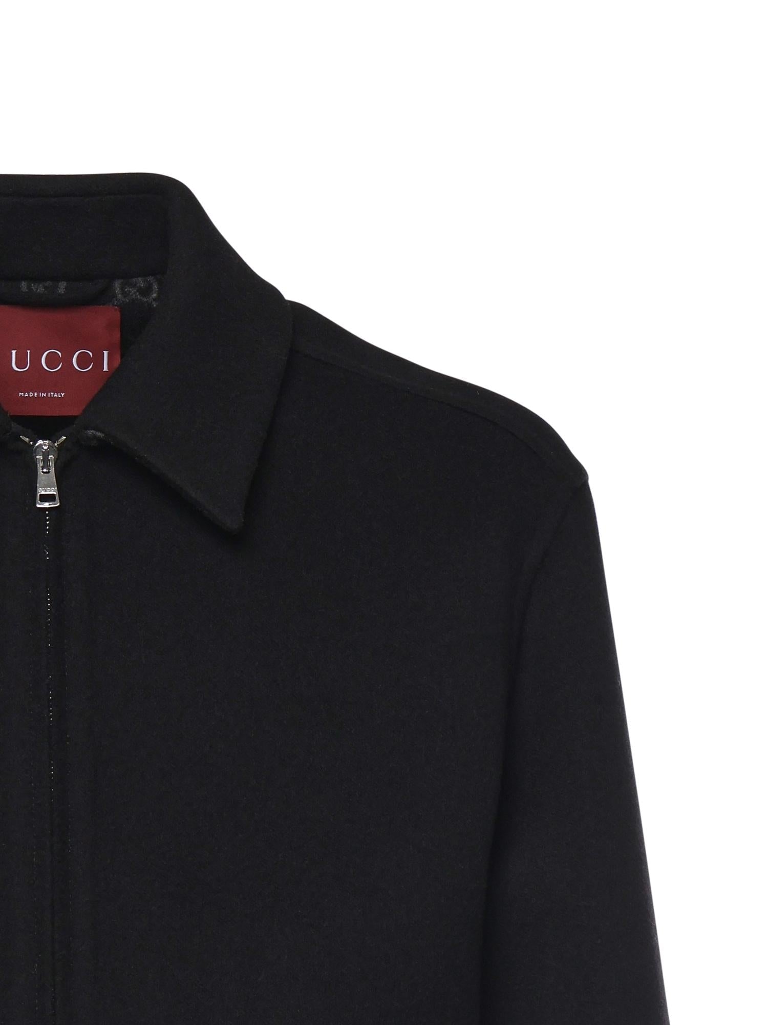 Оригінальна Giacca In Lana Double Con Zip Gucci – вид ззаду