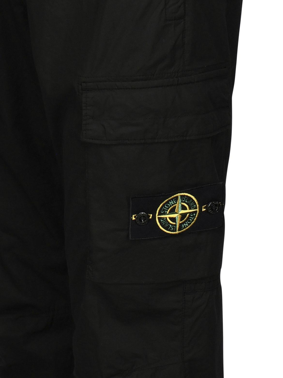 Pantaloni Cargo In Tela DI Cotone Stone island оригінал – Купити в Україні – вид ззаду