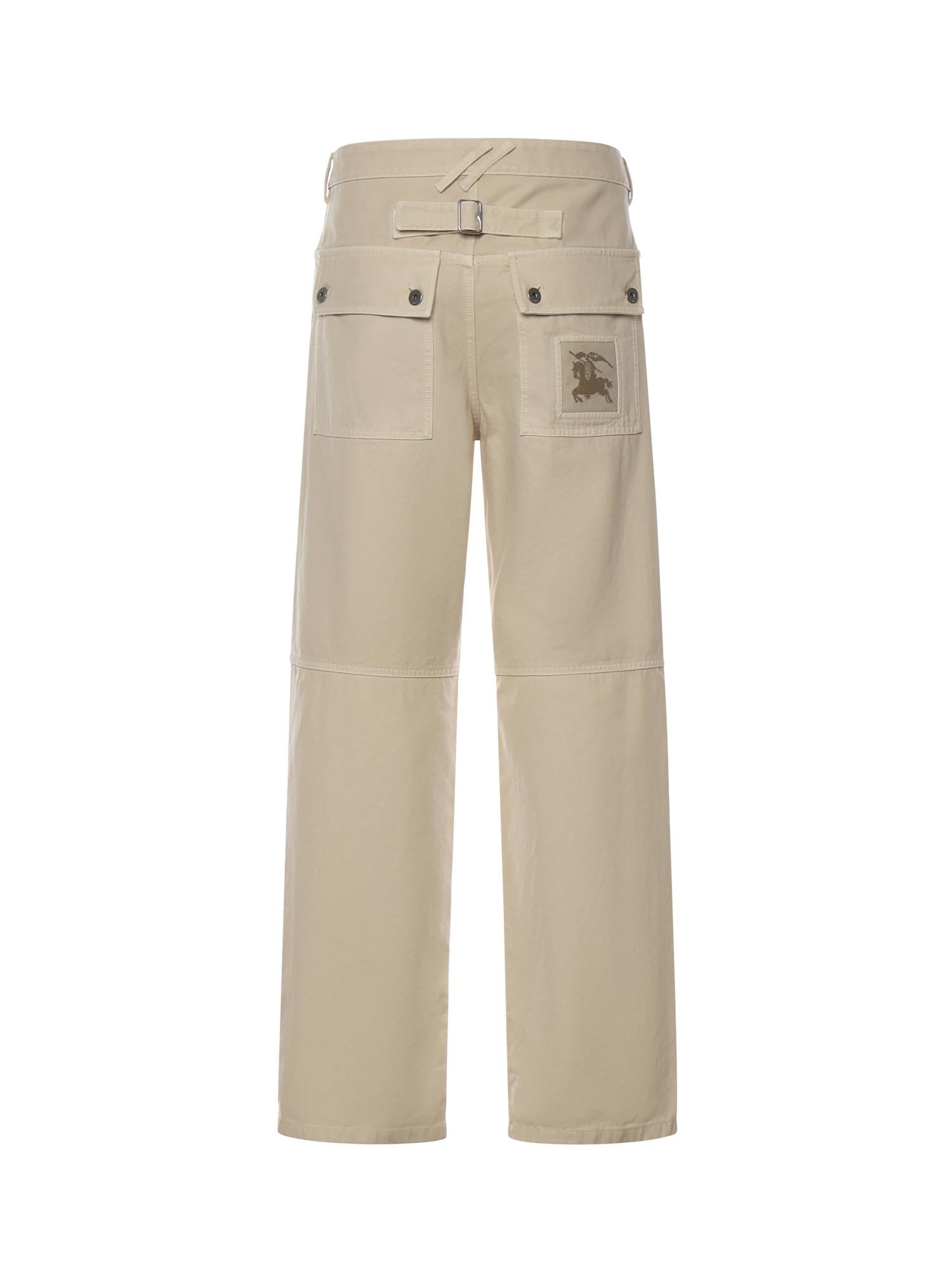 Pantaloni In Tela DI Cotone Burberry оригінал – Купити в Україні – детальний вид