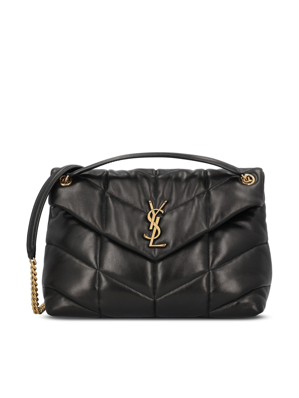 Medium Puffer Leather Bag Saint laurent – Гарантія оригінальності – боковий вид