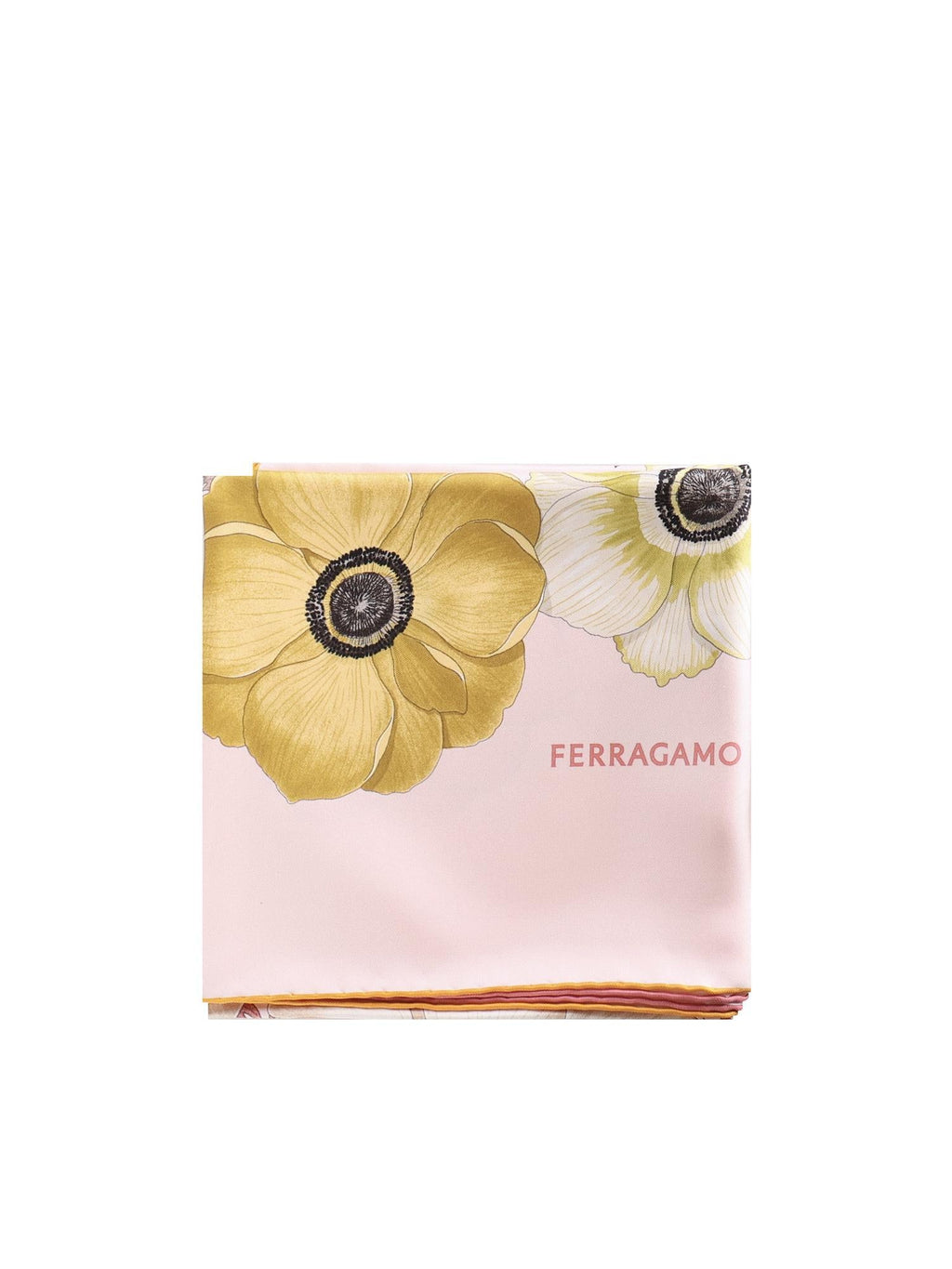 Оригінальна Foulard In Seta Stampa Anemone Salvatore ferragamo – боковий вид