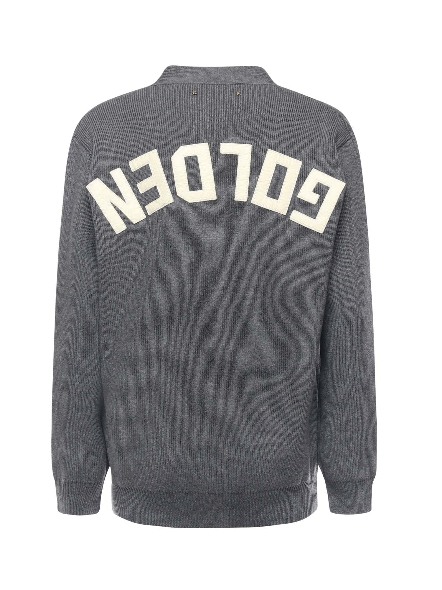Оригінальна Cardigan In Cotone Con Logo Golden goose – детальний вид