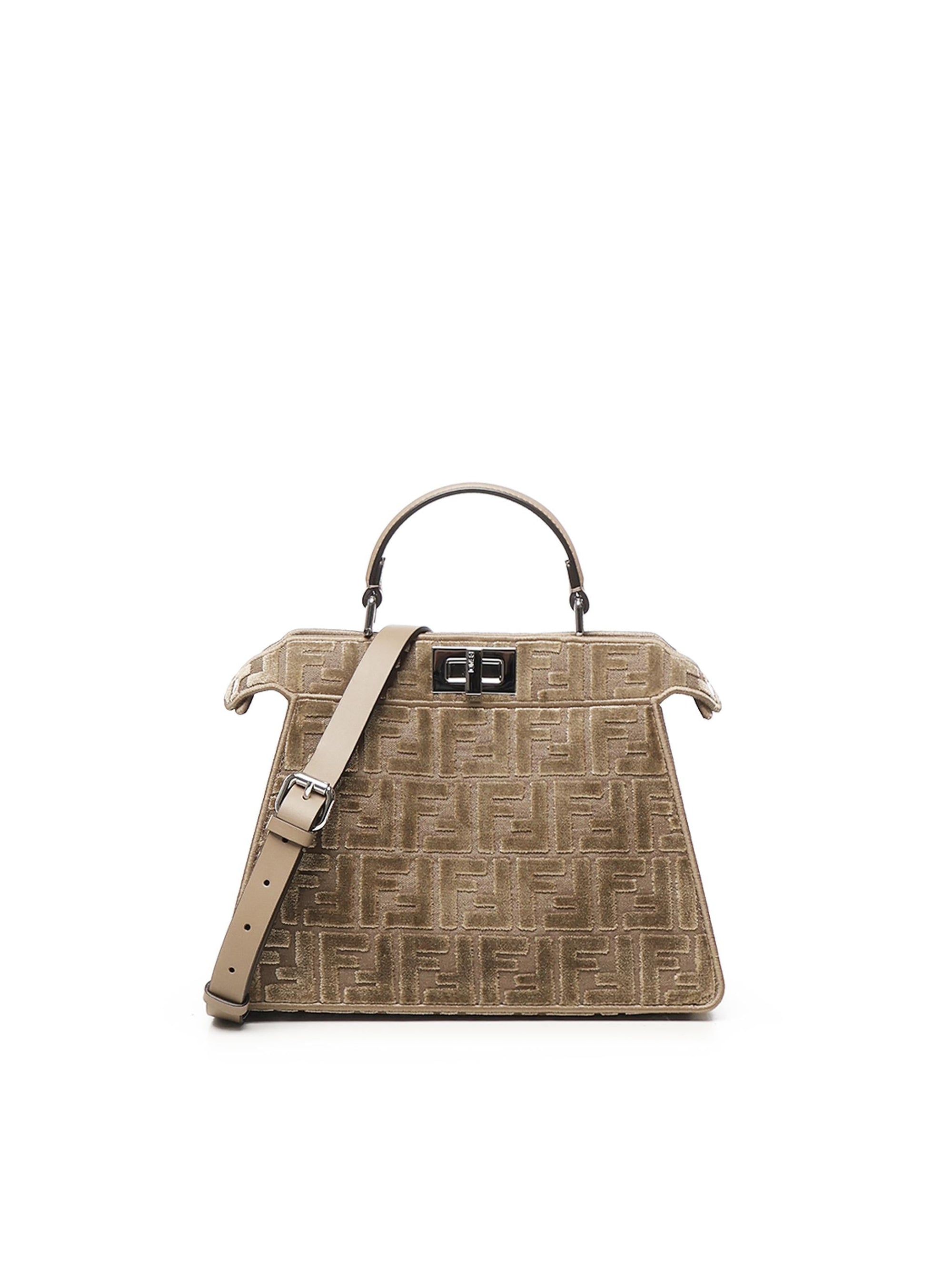 Borsa Peekaboo Small Ff Jacquard Fendi – Гарантія оригінальності – боковий вид