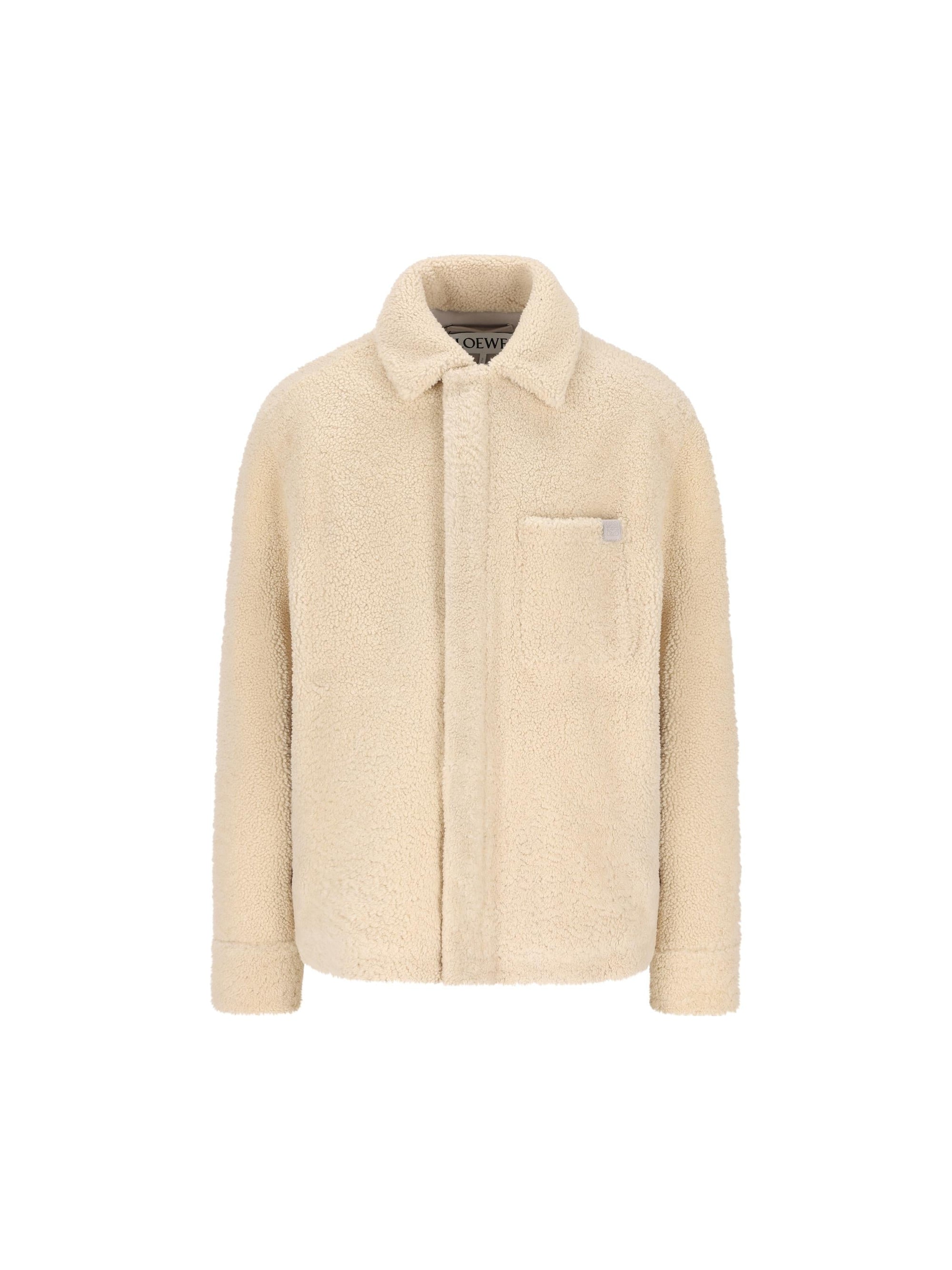 Оригінальна Shearling Shirt Jacket Loewe – боковий вид