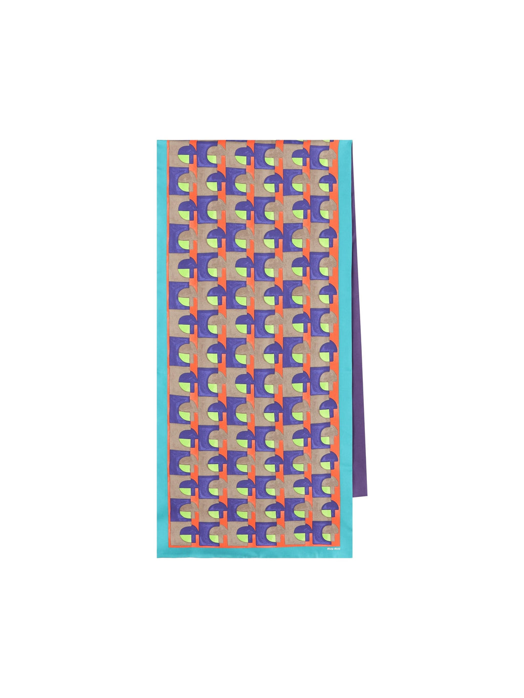 Printed Silk Scarf Miu miu – Гарантія оригінальності – боковий вид