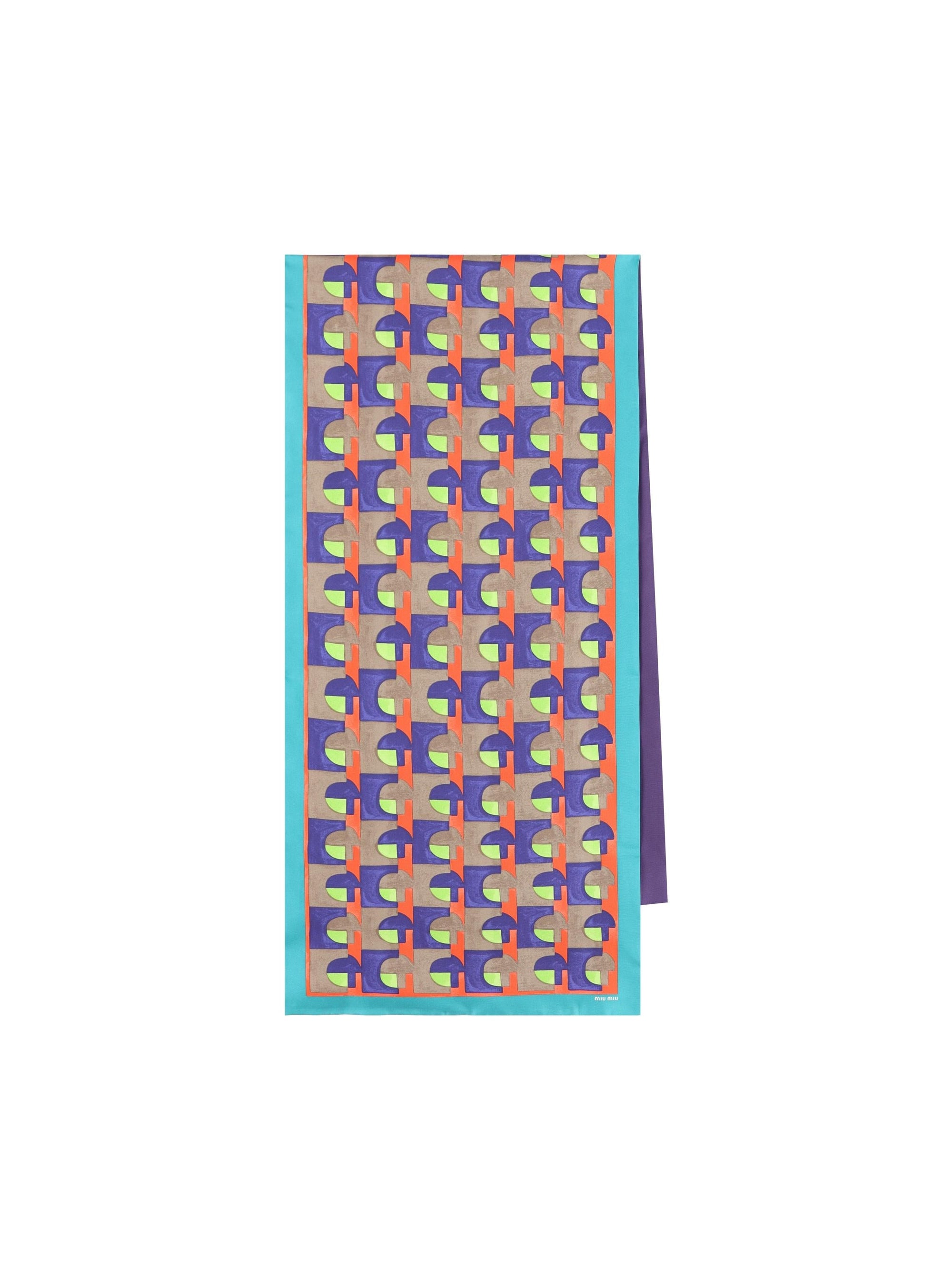 Printed Silk Scarf Miu miu – Гарантія оригінальності – боковий вид