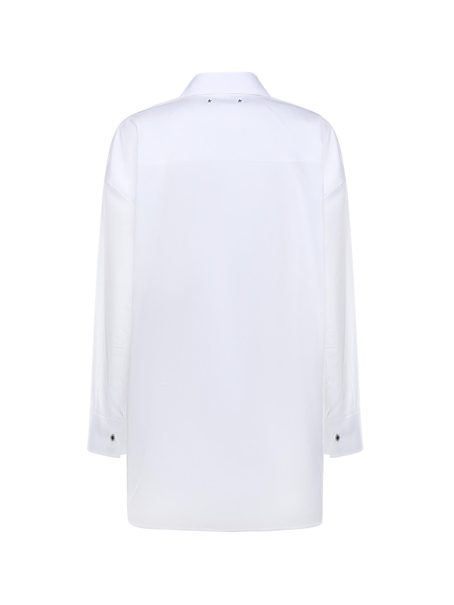 Camicia In Cotone Con Dettaglio Plissé Golden goose – Гарантія оригінальності – детальний вид