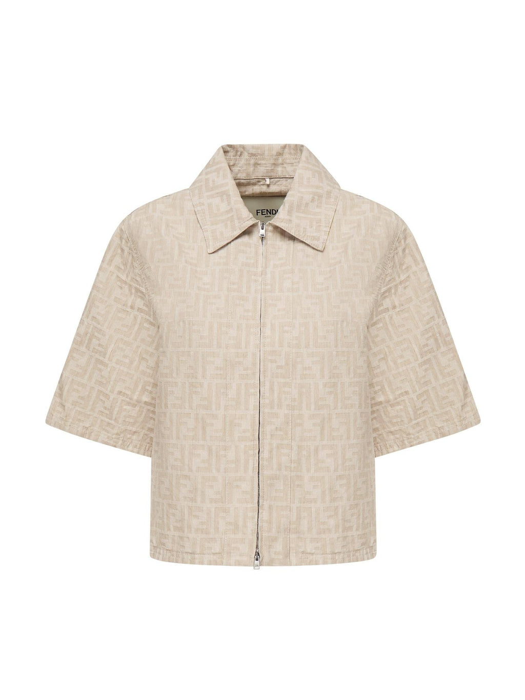 Giacca Cropped In Chambray Ff Jacquard Fendi оригінал – Купити в Україні – боковий вид