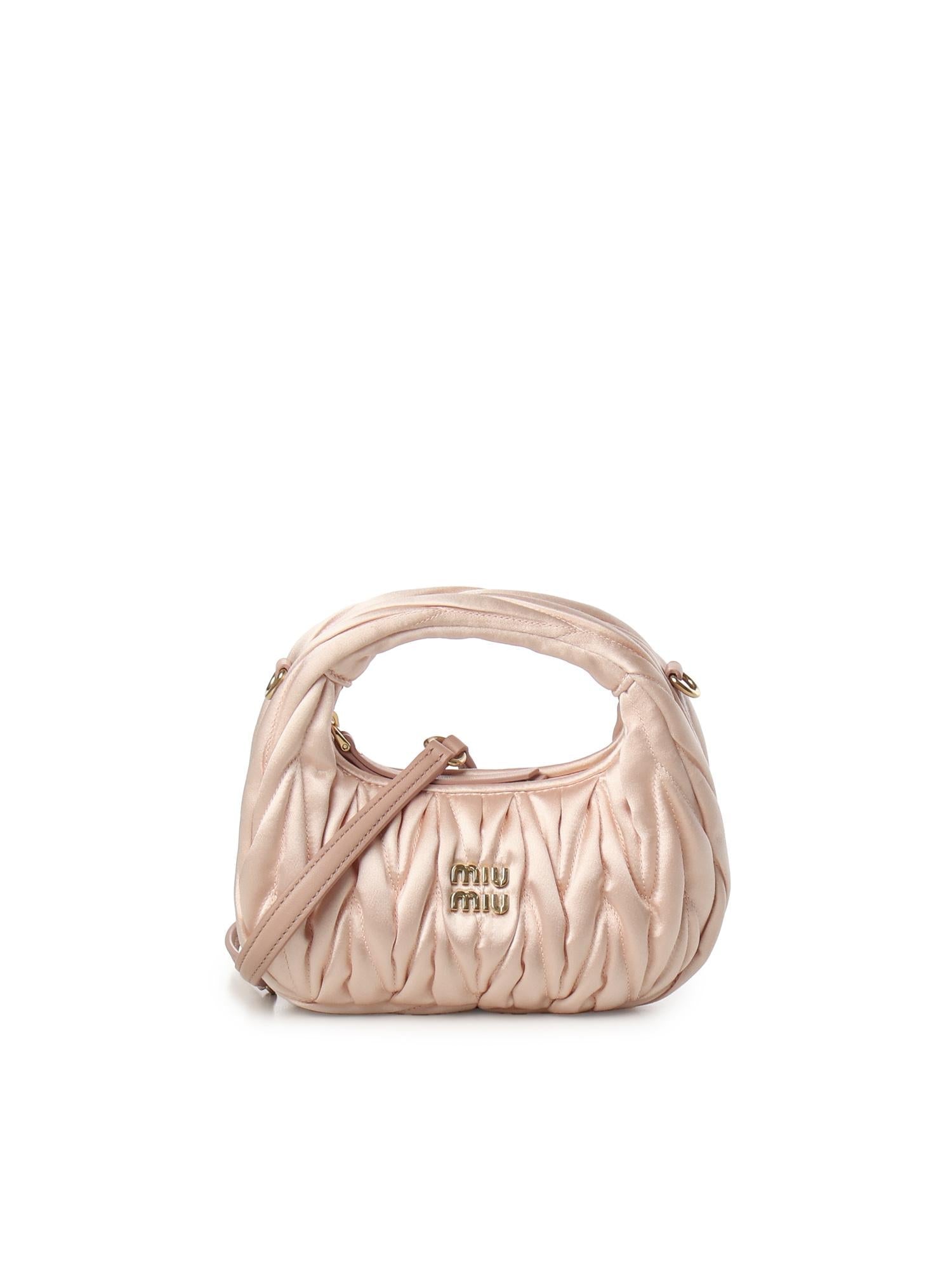Mini Bag Wander In Raso Trapuntato Miu miu – Гарантія оригінальності – боковий вид