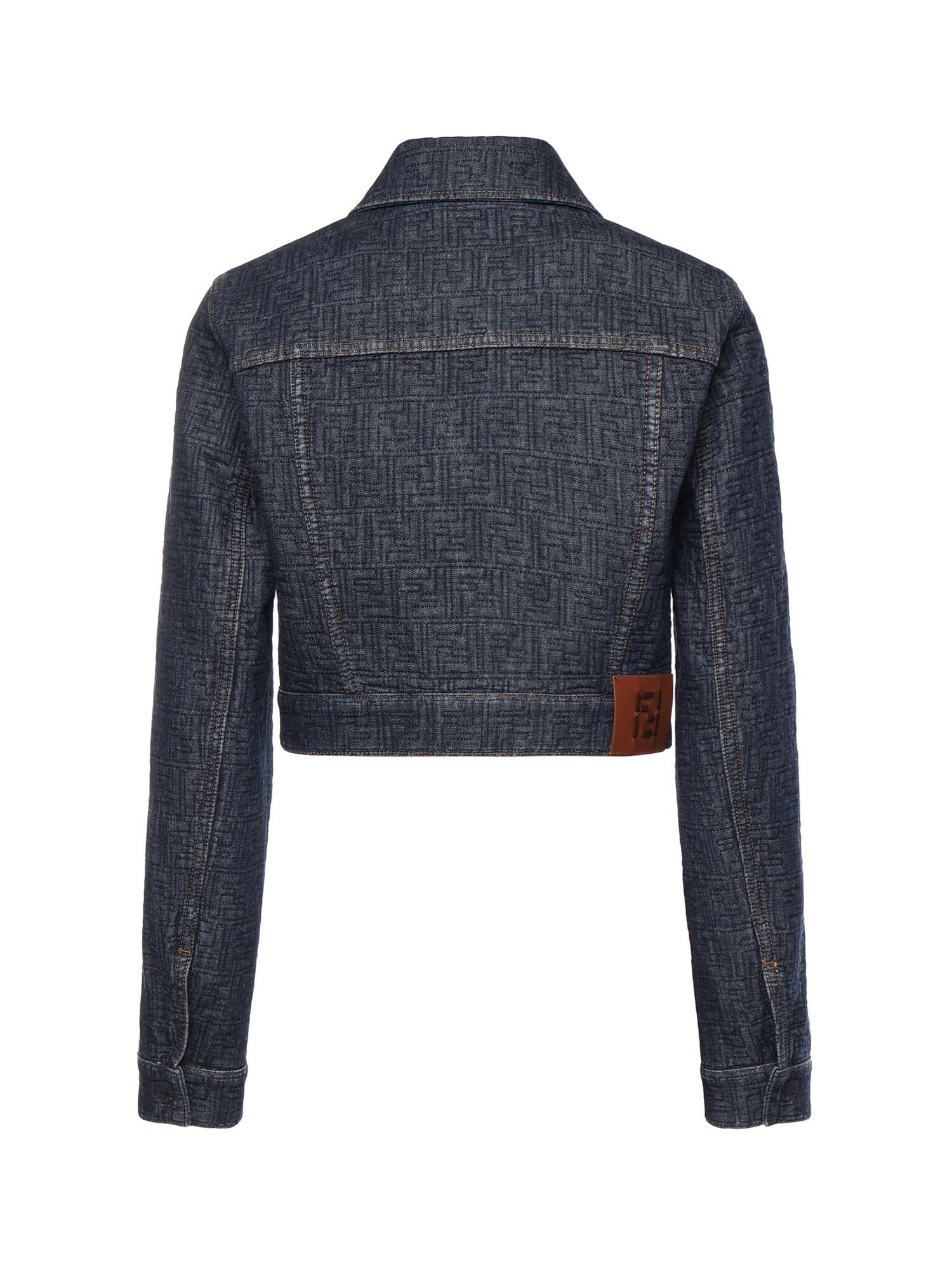 Giacca In Denim Ff Jacquard Fendi оригінал – Купити в Україні – детальний вид
