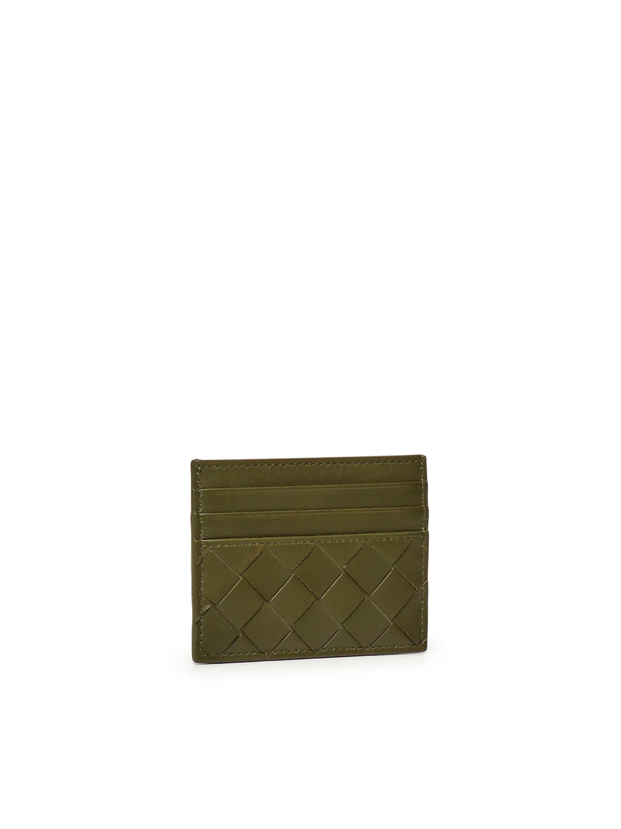 Porta Carte DI Credito Intrecciato Bottega veneta – Гарантія оригінальності – вид ззаду