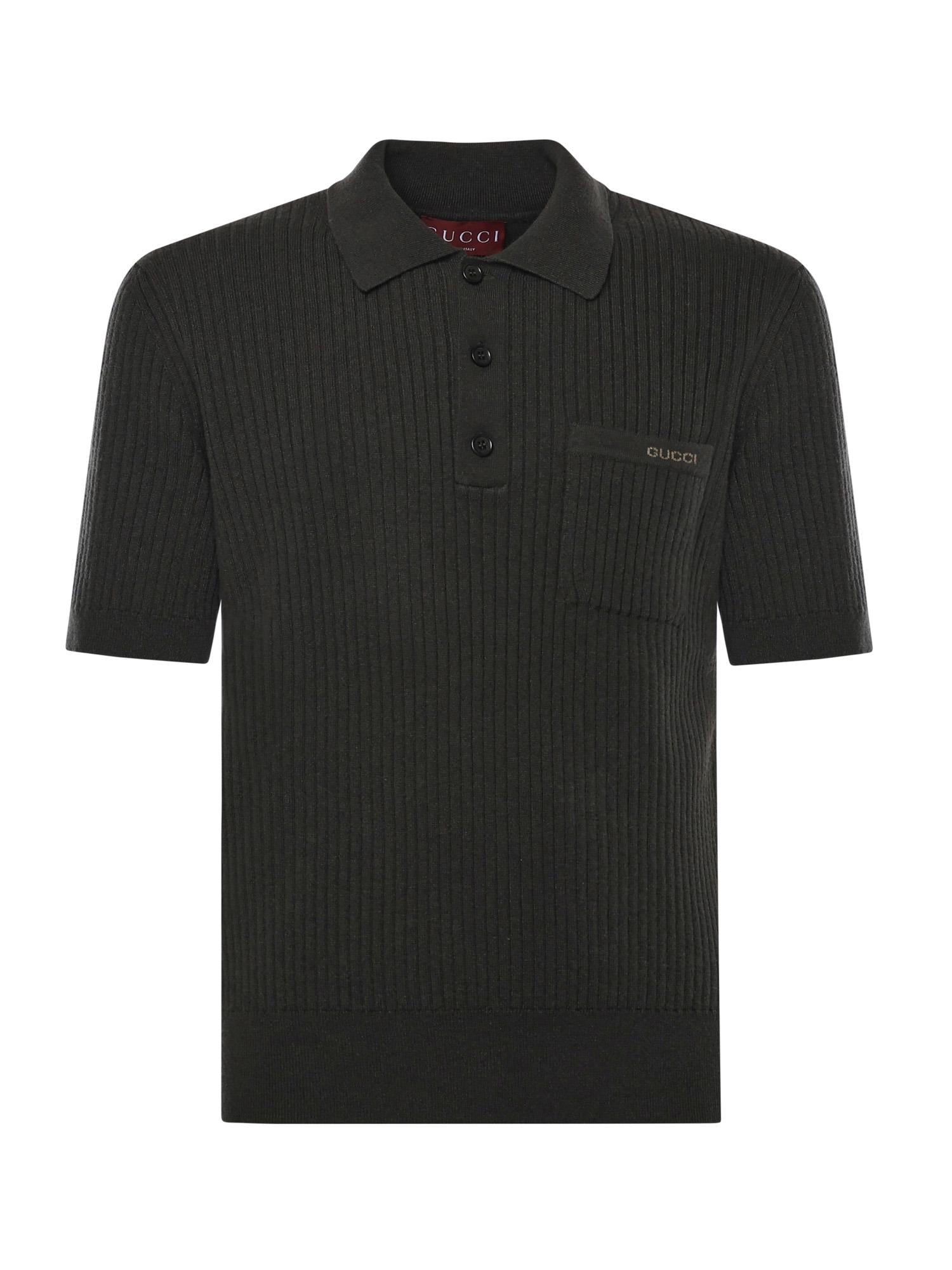 Polo In Maglia DI Lana E Cashmere A Coste Gucci оригінал – Купити в Україні – боковий вид