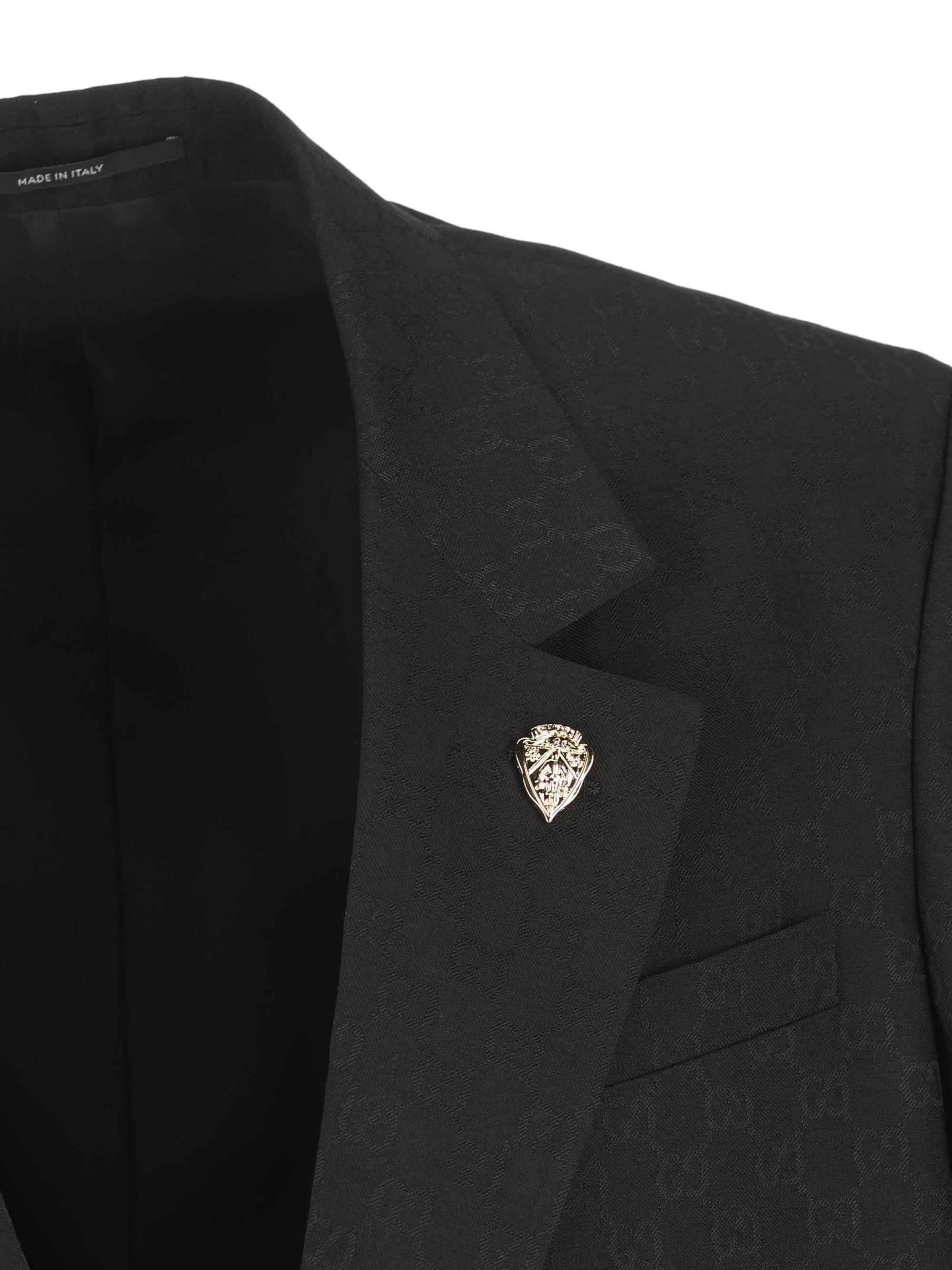 Giacca Monopetto In Lana Gg Gucci – Гарантія оригінальності – детальний вид