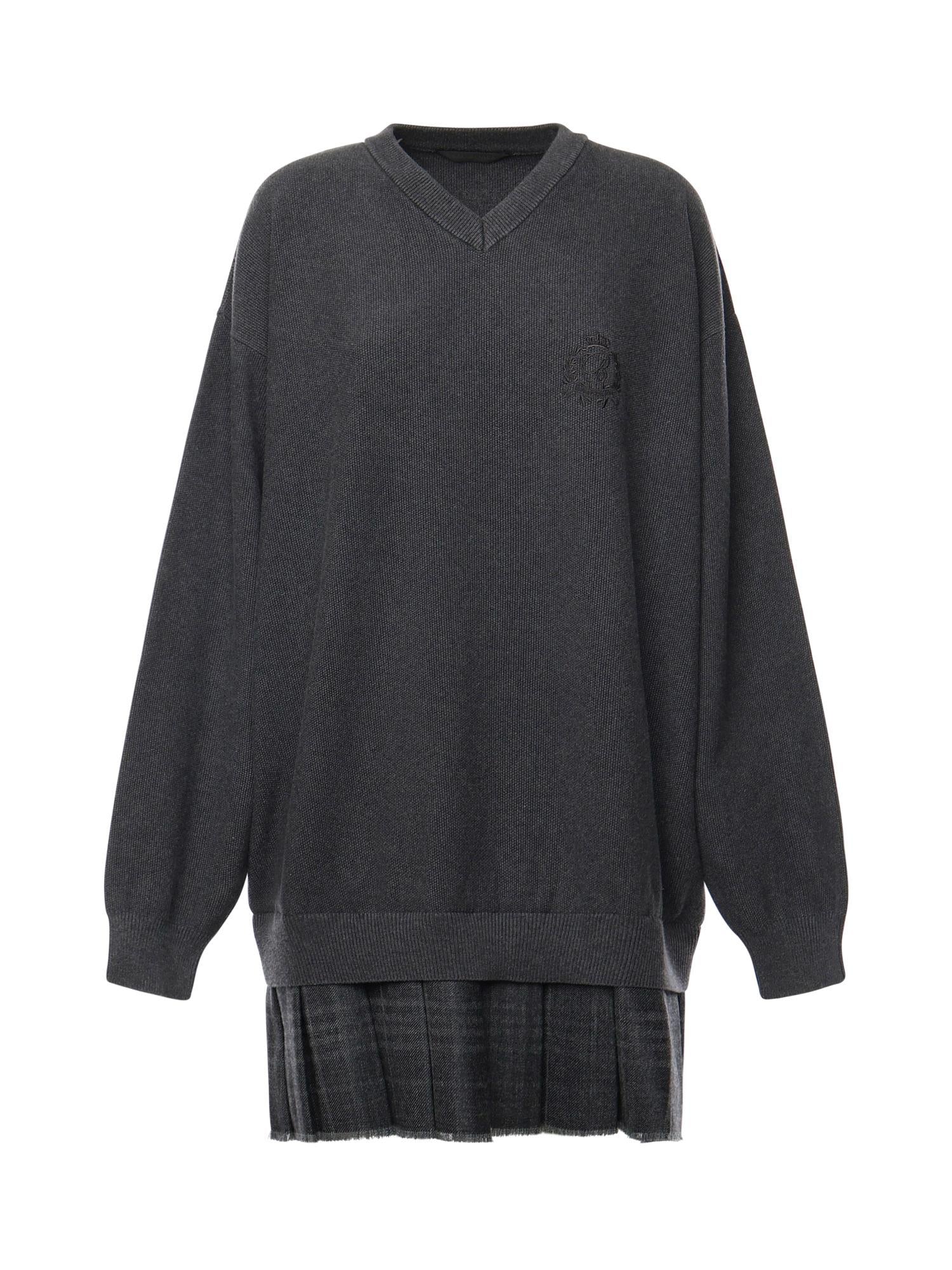 Abito Stile Pullover Layered In Maglia DI Piqué DI Cotone Balenciaga – Гарантія оригінальності – боковий вид