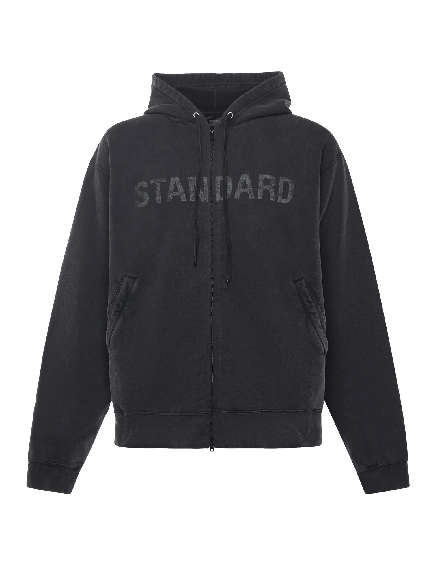 Hoodie Con Zip Standard In Pile Dry Balenciaga оригінал – Купити в Україні – боковий вид