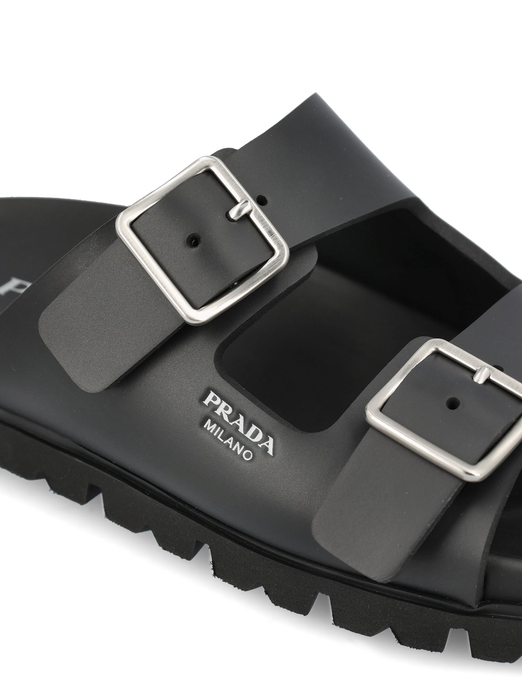 Leather Slider Sandals Prada – Гарантія оригінальності – збільшений вид