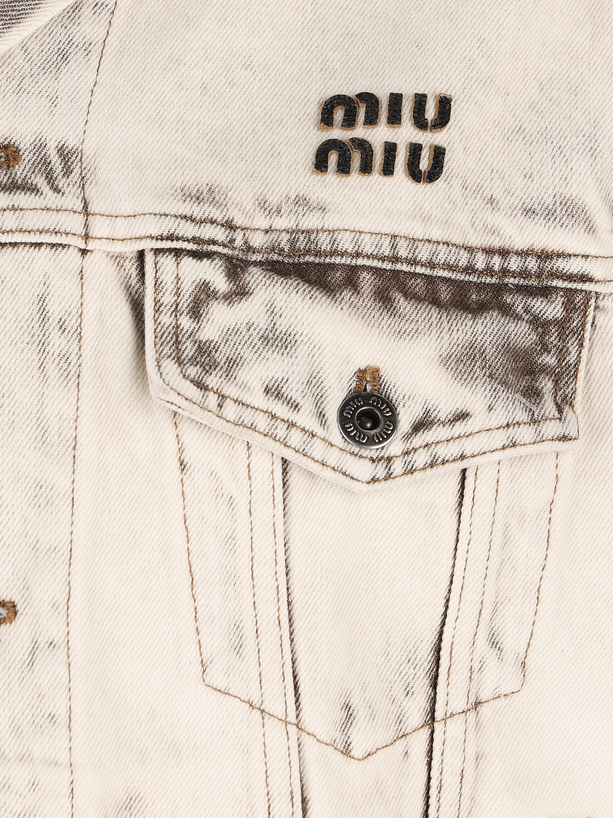 Оригінальна Denim Bomber Jacket Miu miu – детальний вид