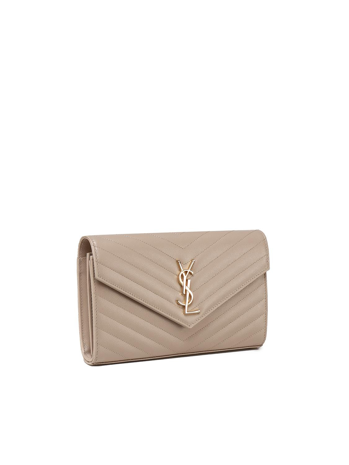 Оригінальна Pochette Con Catena Cassandre In Pelle Grain De Poudre Saint laurent – вид ззаду
