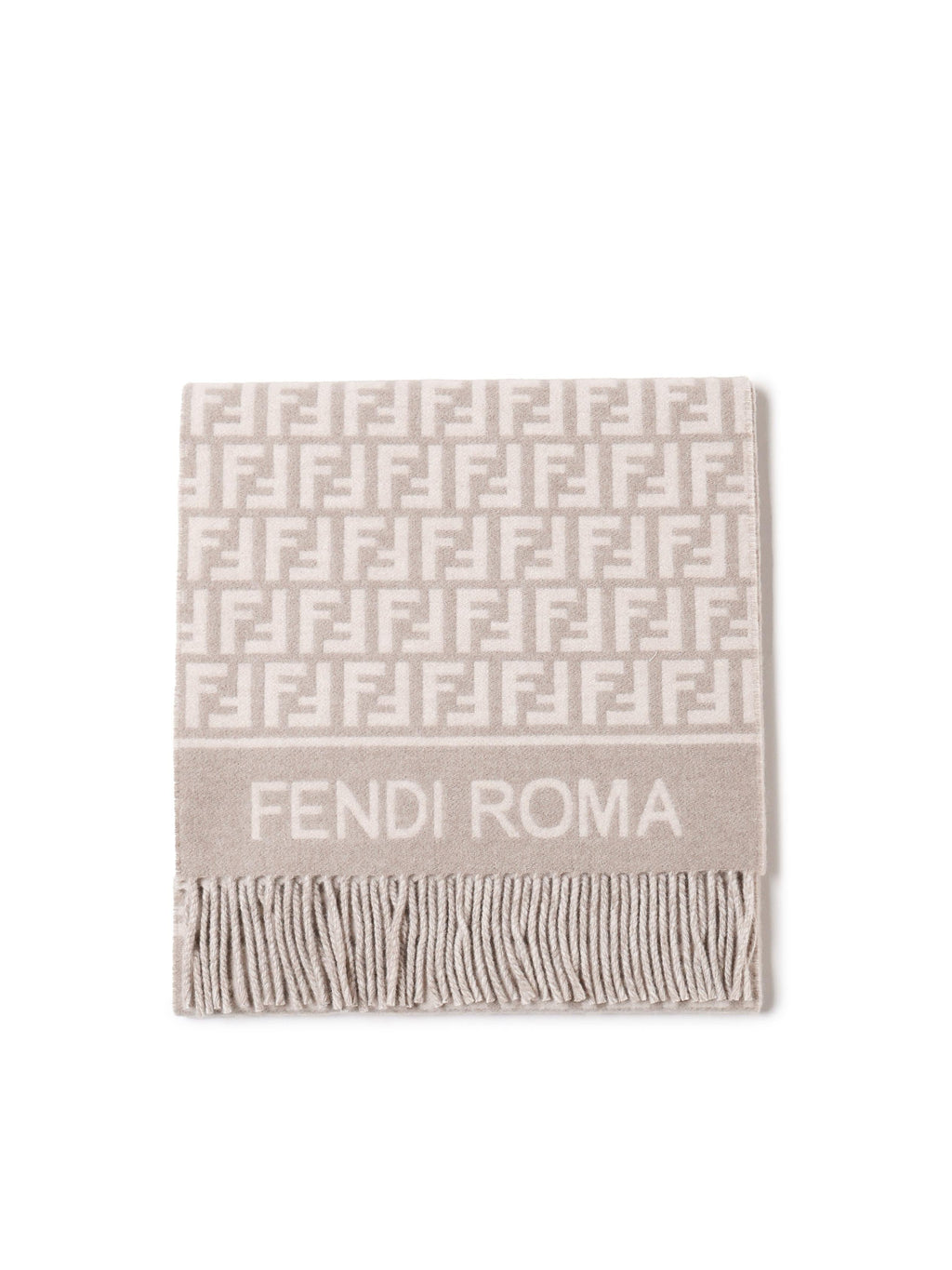 Sciarpa In Lana E Cashmere Ff Jacquard Fendi – Гарантія оригінальності – боковий вид