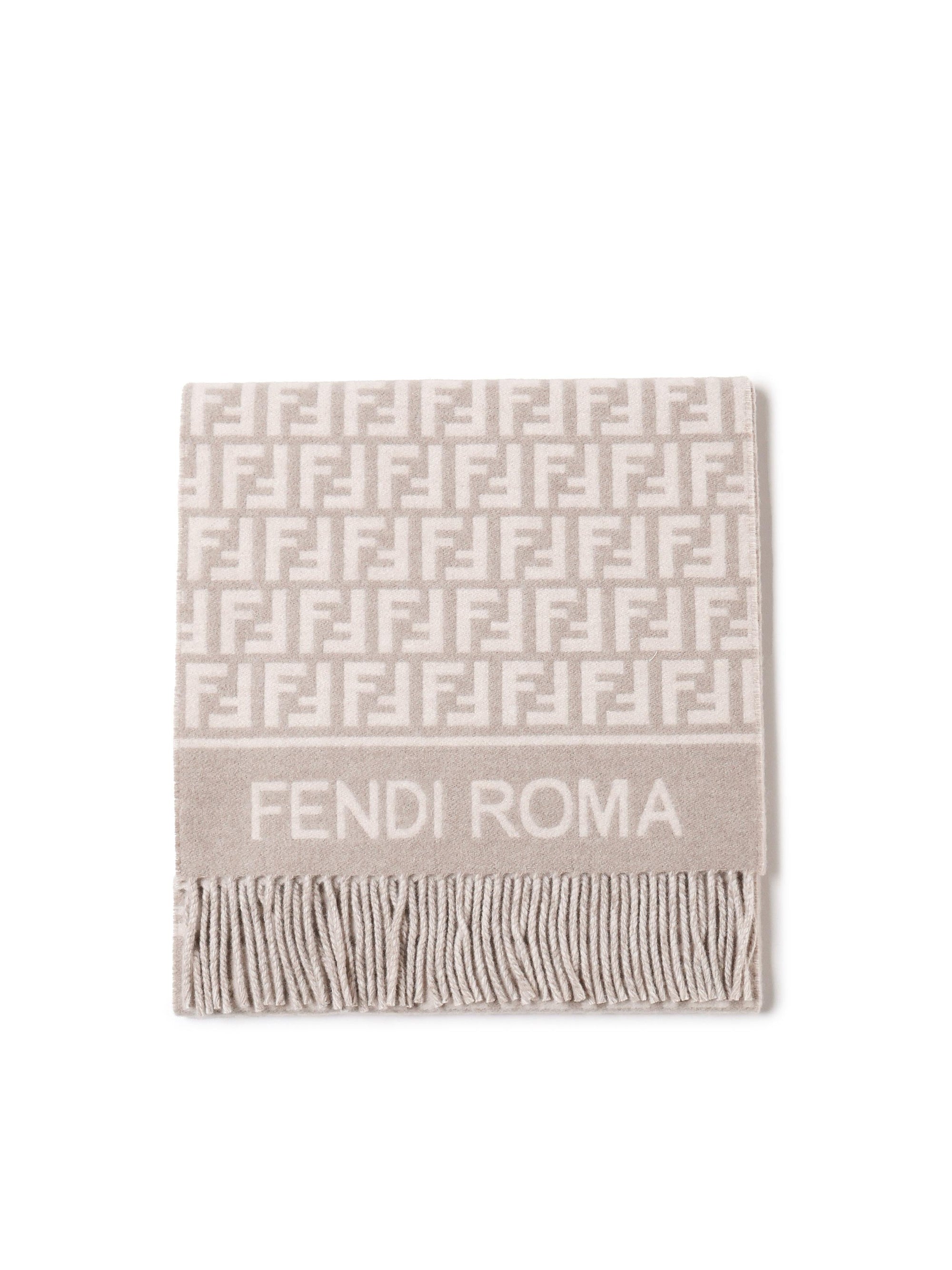 Sciarpa In Lana E Cashmere Ff Jacquard Fendi – Гарантія оригінальності – боковий вид