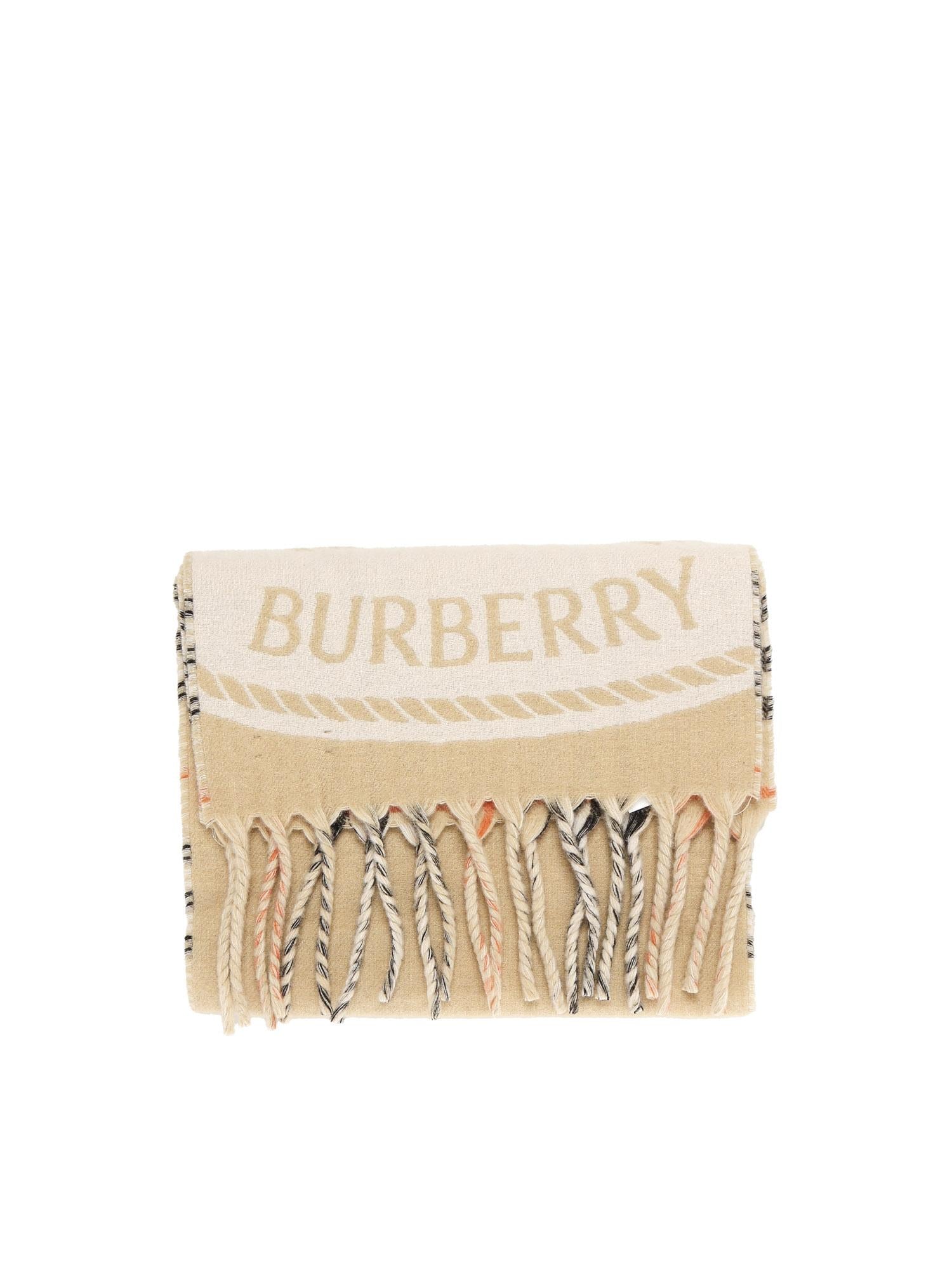 Оригінальна Sciarpa Reversibile Con Logo Burberry – боковий вид