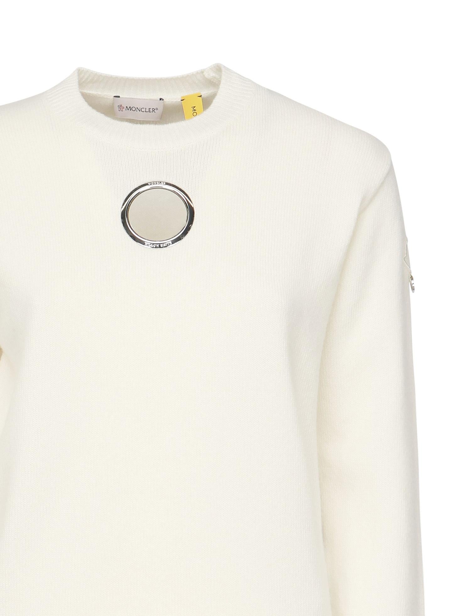 Оригінальна Maglione Moncler X Willow Smith Con Occhielli In Misto Lana Moncler – вид ззаду