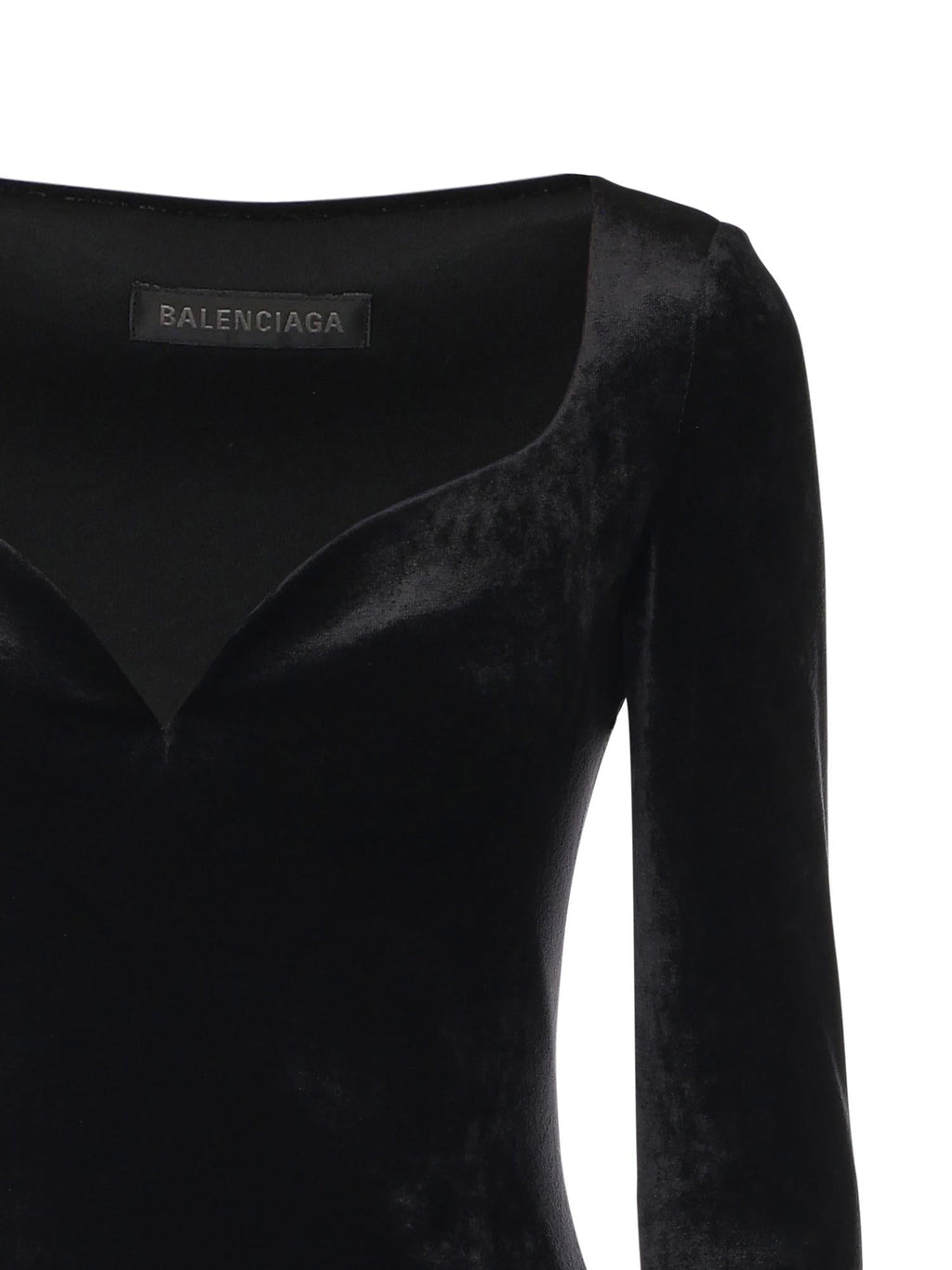 Оригінальна Abito Scollo A Cuore In Jersey DI Velluto Balenciaga – вид ззаду