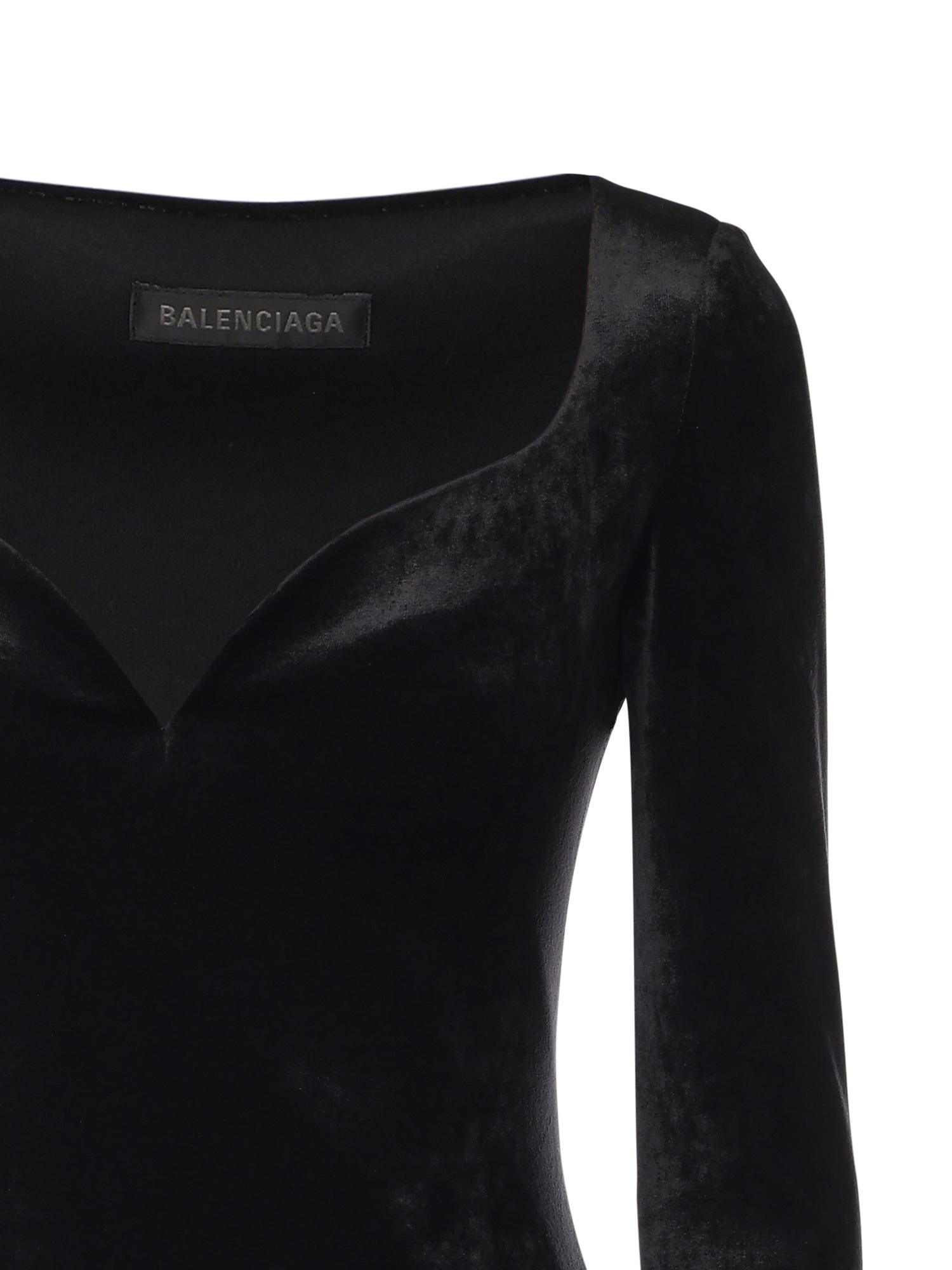Оригінальна Abito Scollo A Cuore In Jersey DI Velluto Balenciaga – вид ззаду