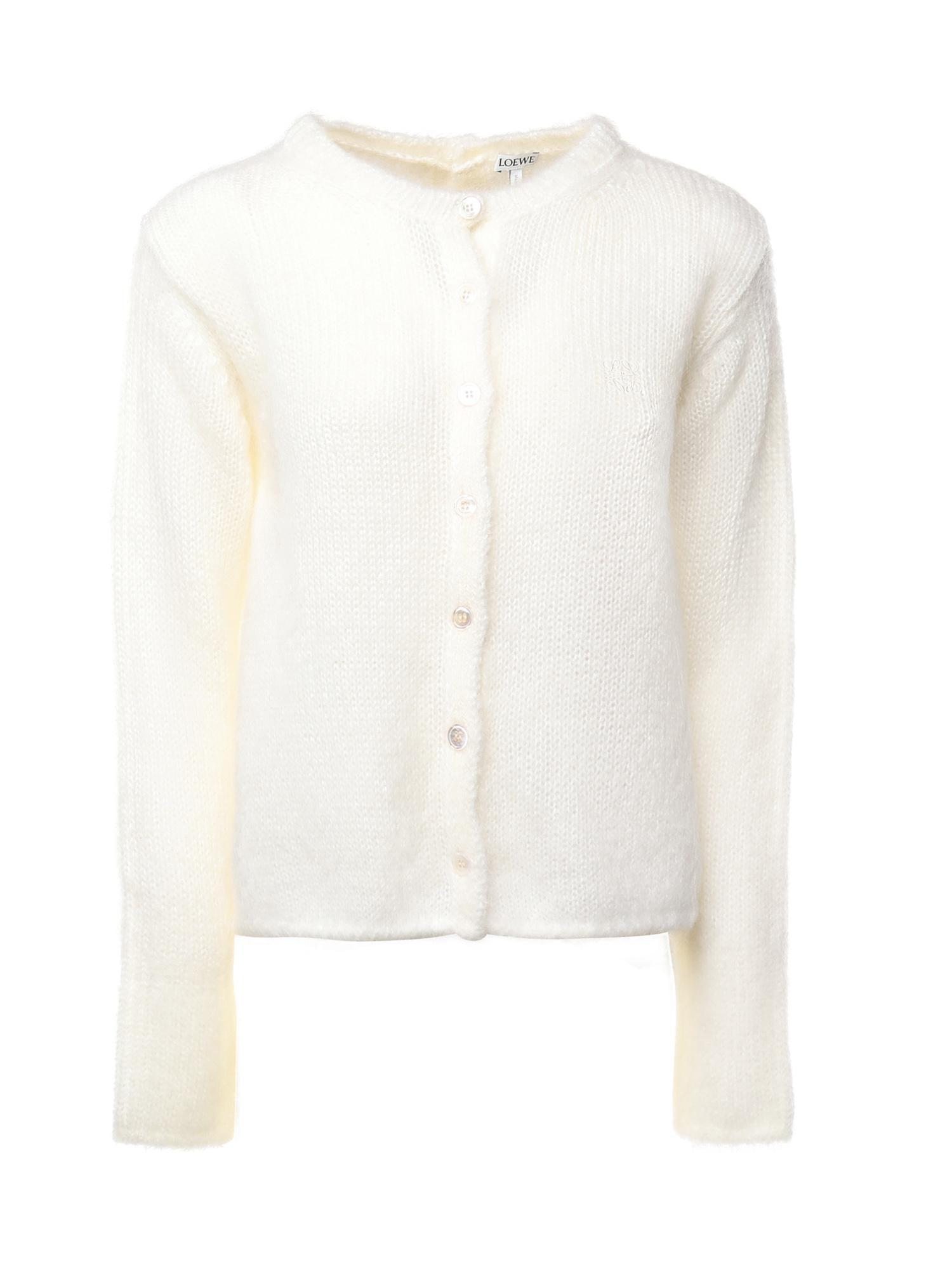 Cardigan Cropped In Misto Mohair Loewe – Гарантія оригінальності – боковий вид
