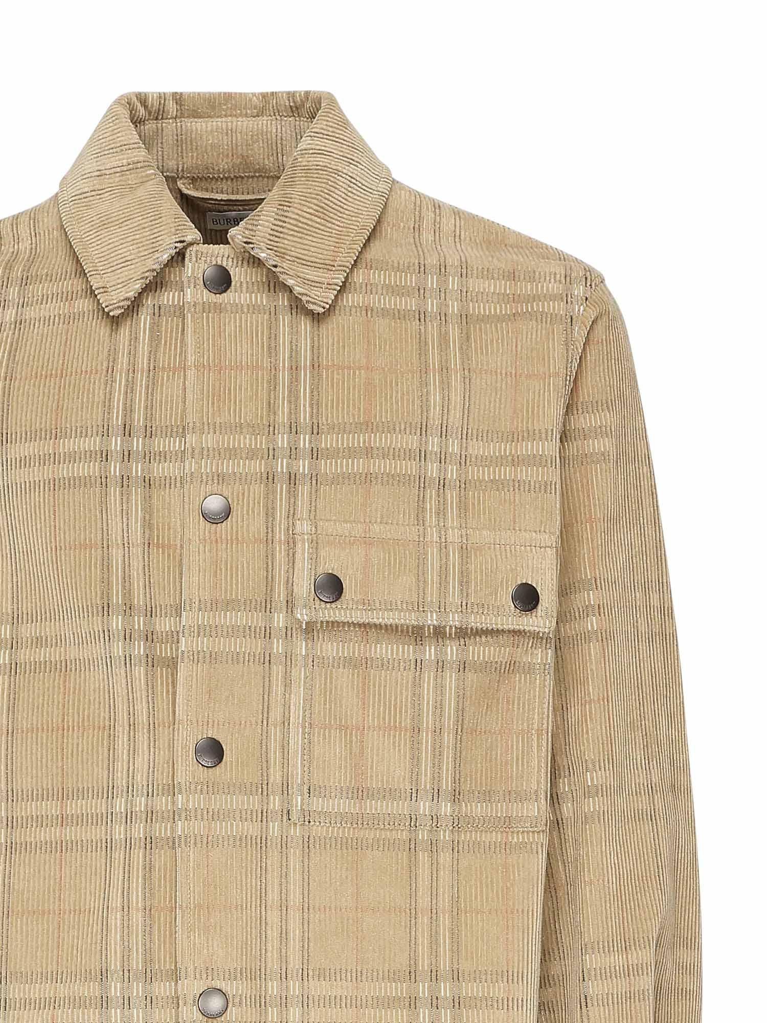 Camicione In Corduroy Check Burberry – Гарантія оригінальності – вид ззаду